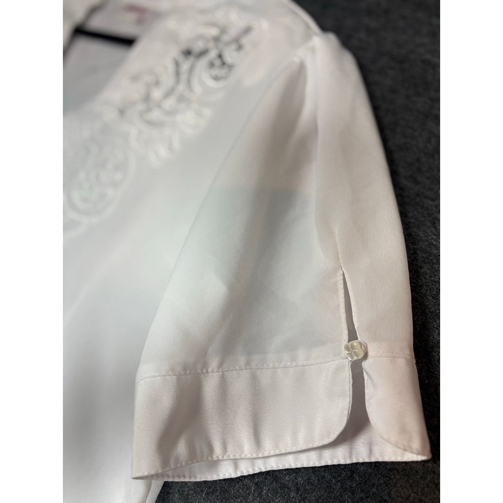 Other Paloma Carmina White Embroidered Blouse Vintage Style #0464 Size M / US 6-8 / IT 42-44 - 4 Thumbnail