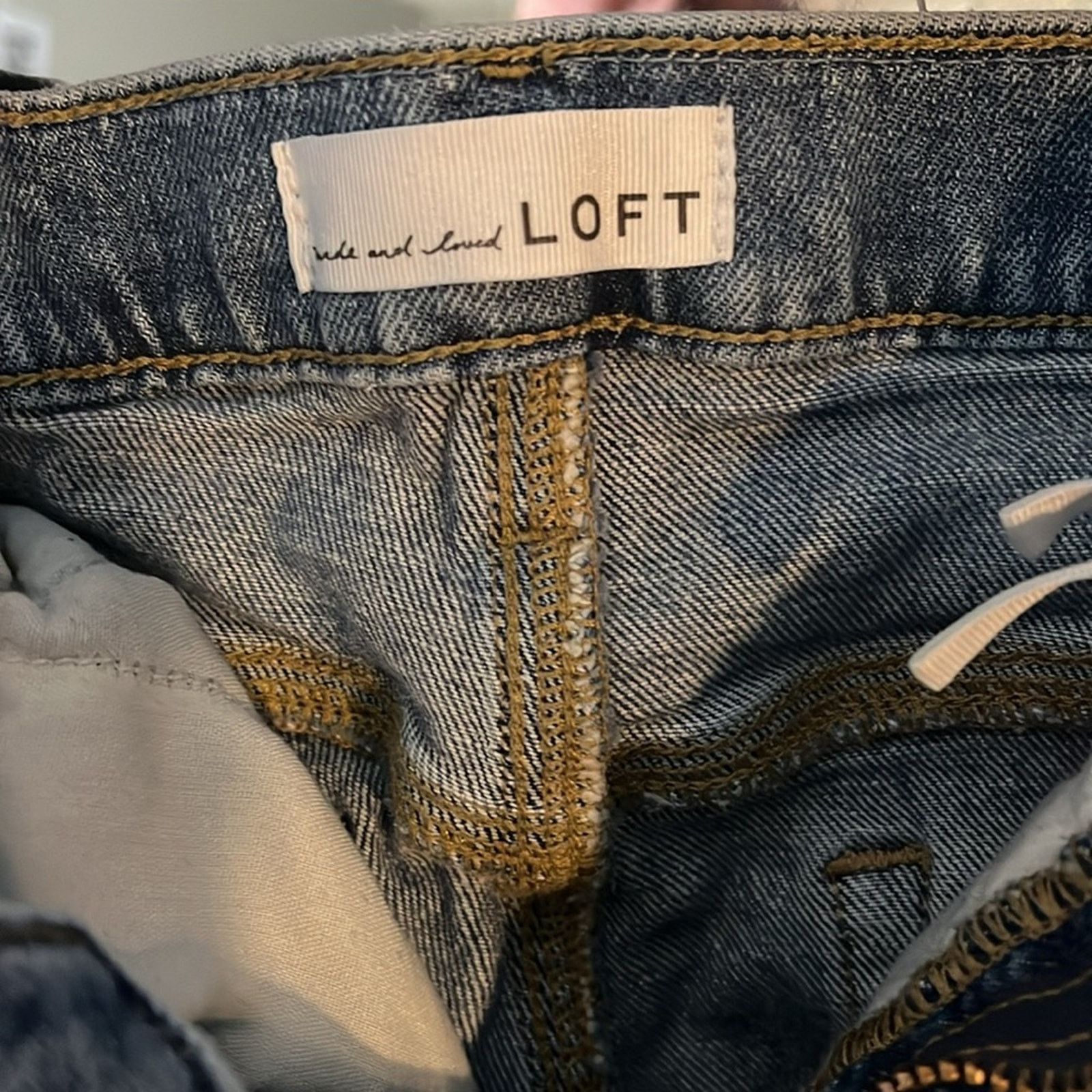 Loft Loft high waist straight crop distressed jeans size 12 Size 31" - 4 Thumbnail