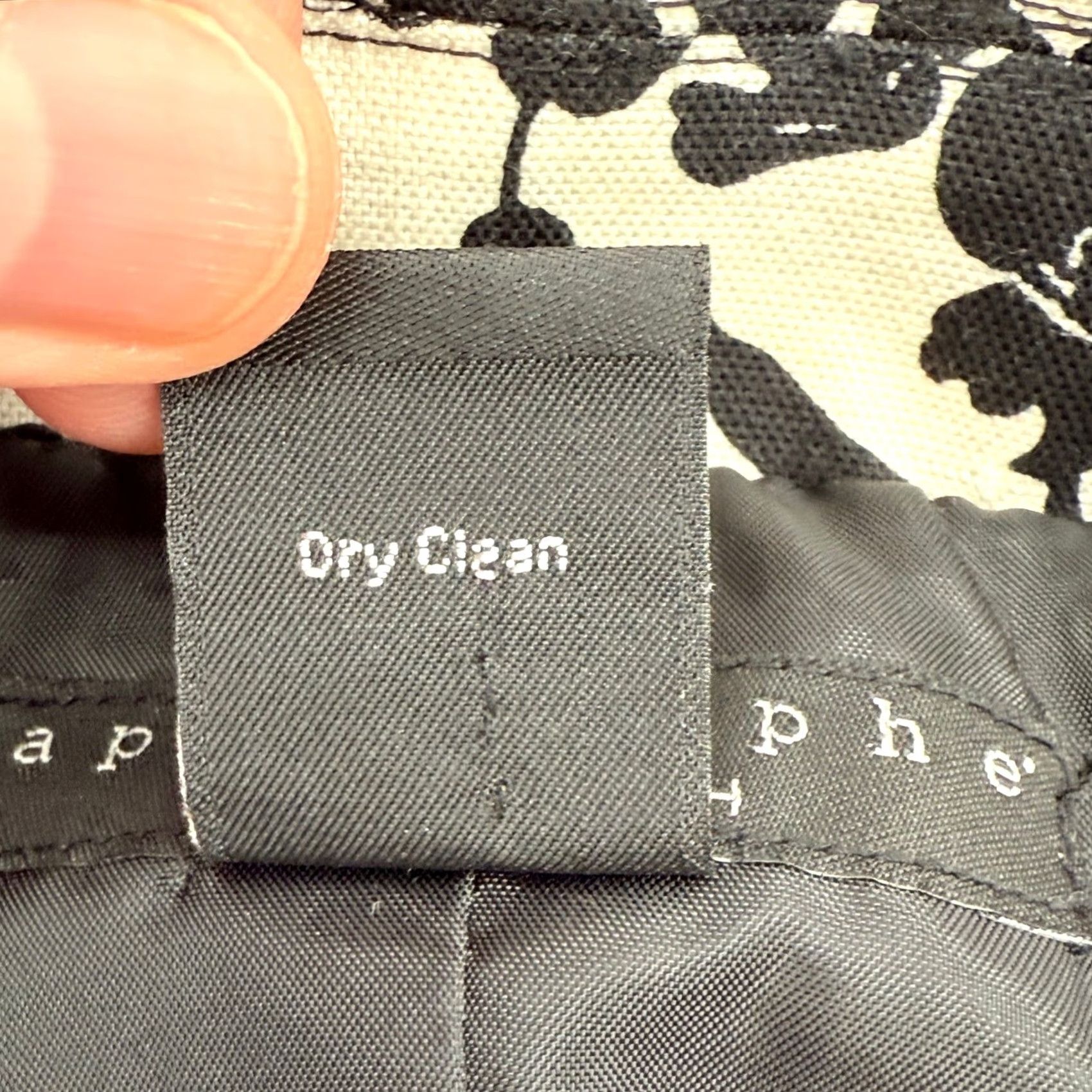 Vintage Apostrophe Blazer Women's Black Floral Print Stretch Knit Single-Breasted Size 12 Blazer, Business Casual, Workwear, Party/Cocktail Size XL / US 12-14 / IT 48-50 - 4 Thumbnail