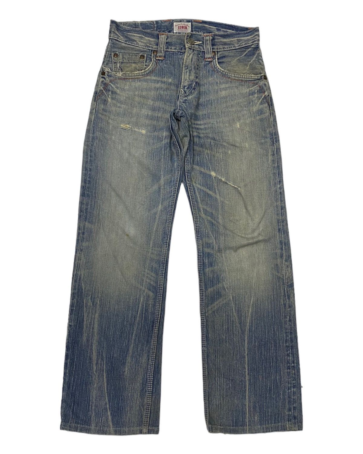 If Six Was Nine 🔥VINTAGE EDWIN BAGGY JEANS DISTRESSED DENIM RARE LGB STYLE Size US 32 / EU 48 - 1 Thumbnail