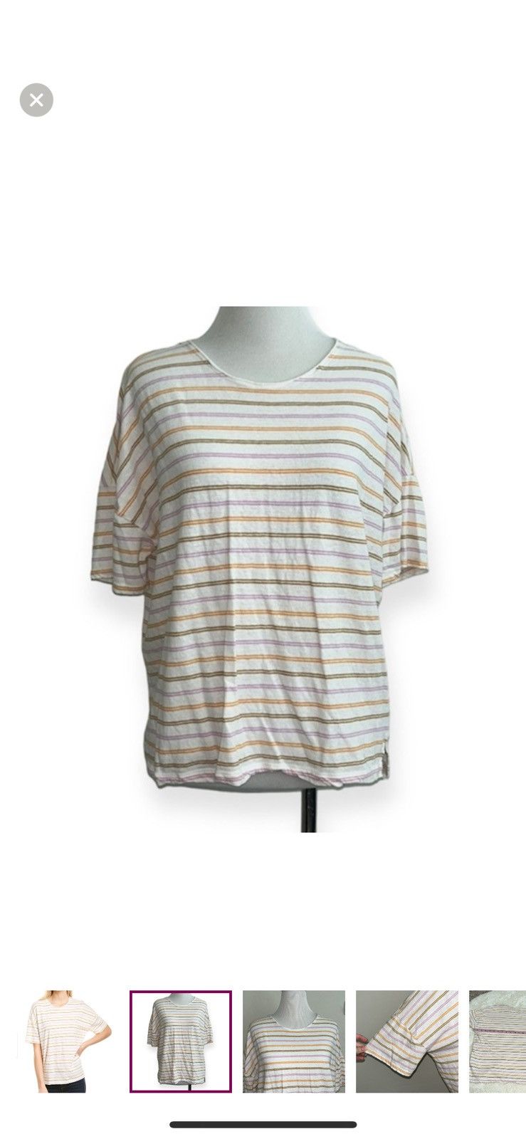 Madewell Madewell medium raw edged hangout tee in Branham stripe Size M / US 6-8 / IT 42-44 - 1 Thumbnail