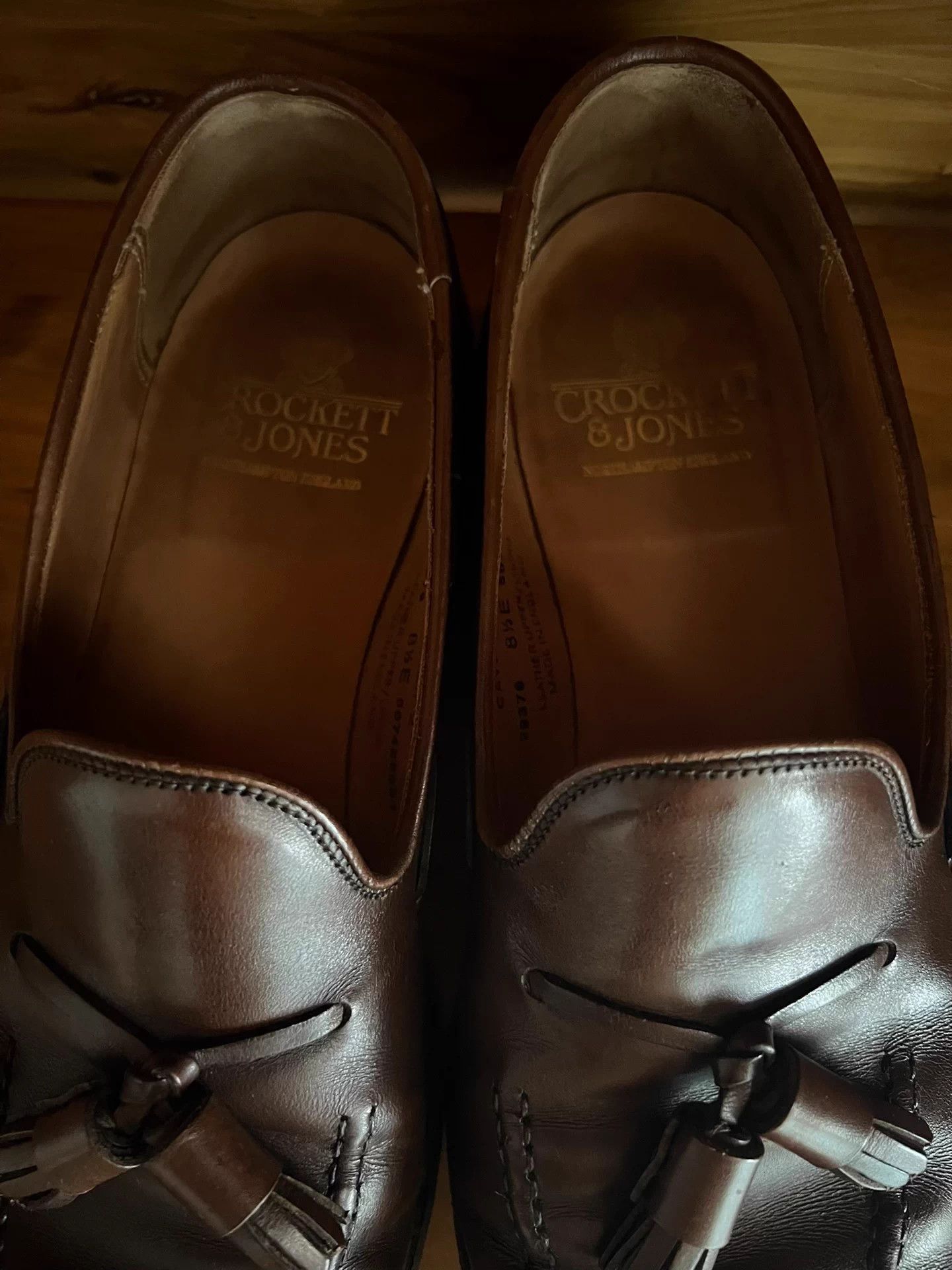 Crockett & Jones CROCKETT & JONES UK Made Leather Loafers Dark Brown 8.5E Size US 8.5 / EU 41-42 - 7 Thumbnail