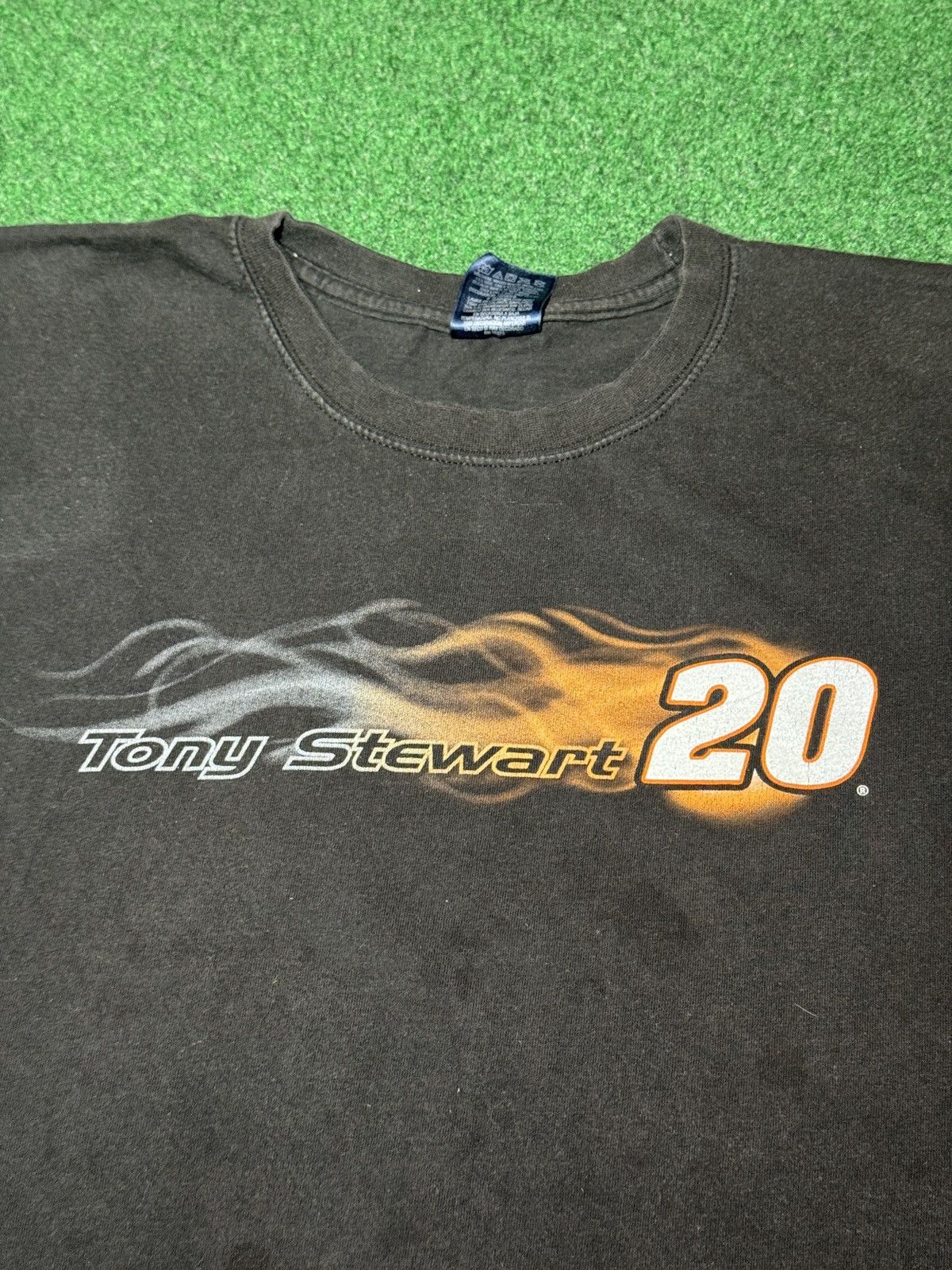 NASCAR Vintage Tony Stewart Nascar #20 Racing XL Black T Shirt Size US XL / EU 56 / 4 - 2 Thumbnail