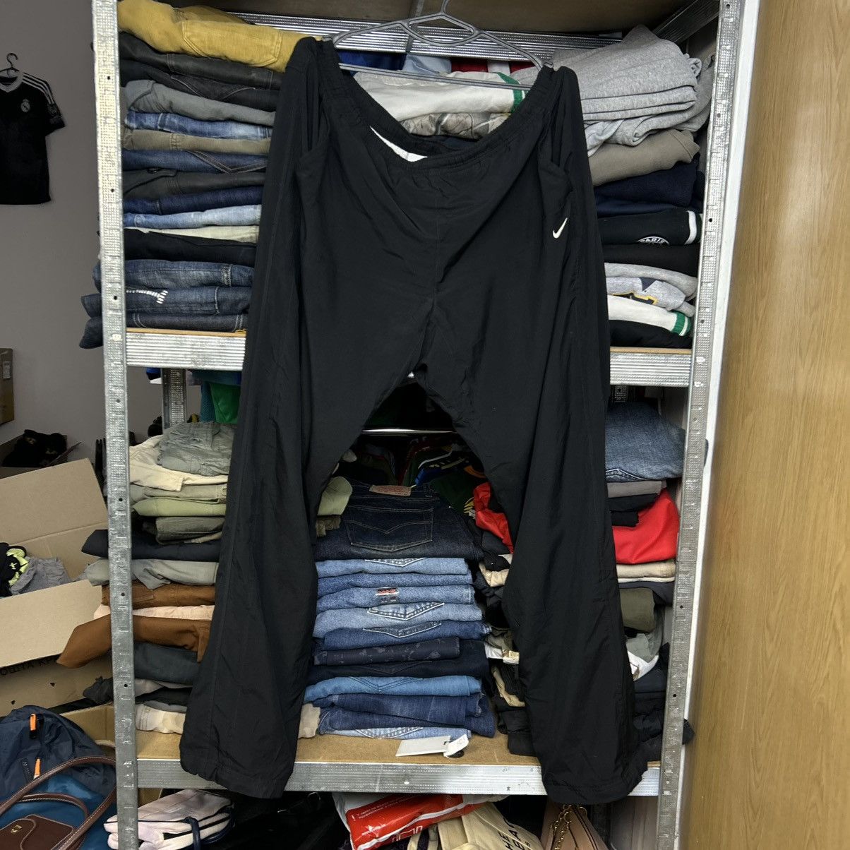 Nike Vintage Nike Small Swoosh Tracked balloon y2k pants Size US 38 / EU 54 - 1 Thumbnail