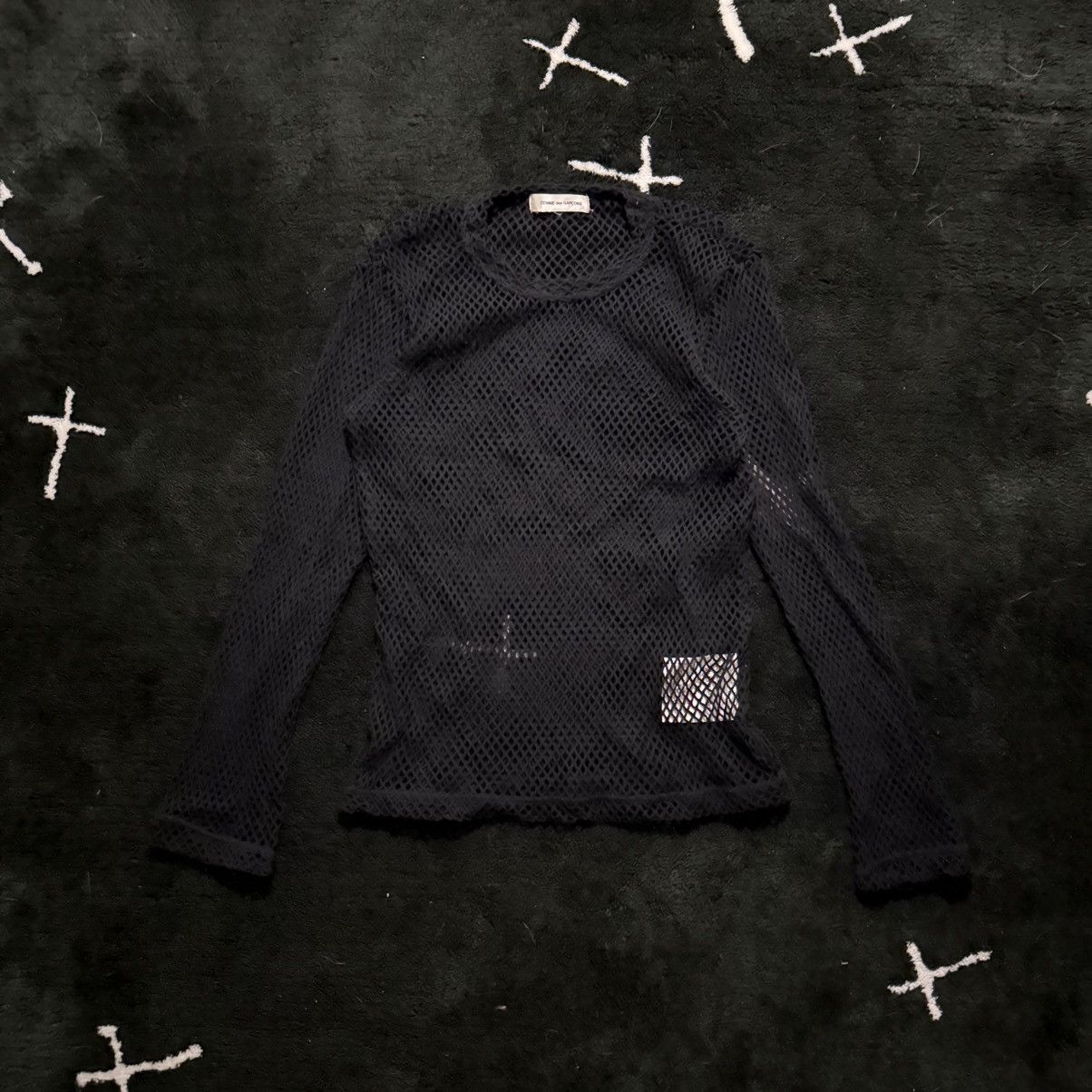 Comme des Garcons SS19 - Fishnet Mesh Reinforced Longsleeve Size US S / EU 44-46 / 1 - 1 Thumbnail