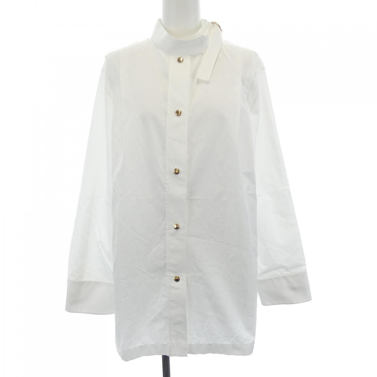 Louis Vuitton Louis Vuitton Louis Vuitton Pleated Shoulder Cotton Poplin Shirt Textile Tops FOTP97RK2 DUTY FREE for USA Size ONE SIZE - 1 Thumbnail