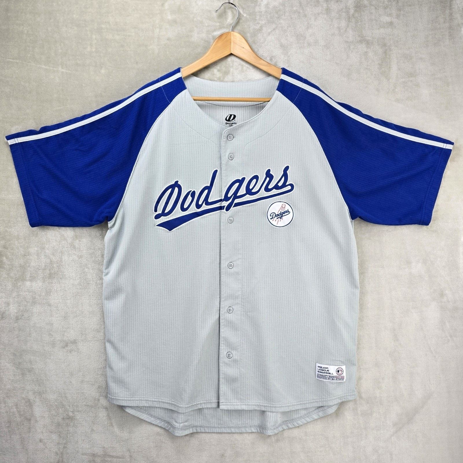 Other Dynasty Los Angeles Dodgers Jersey Mens XXL Gray Blue MLB Size US XXL / EU 58 / 5 - 1 Thumbnail