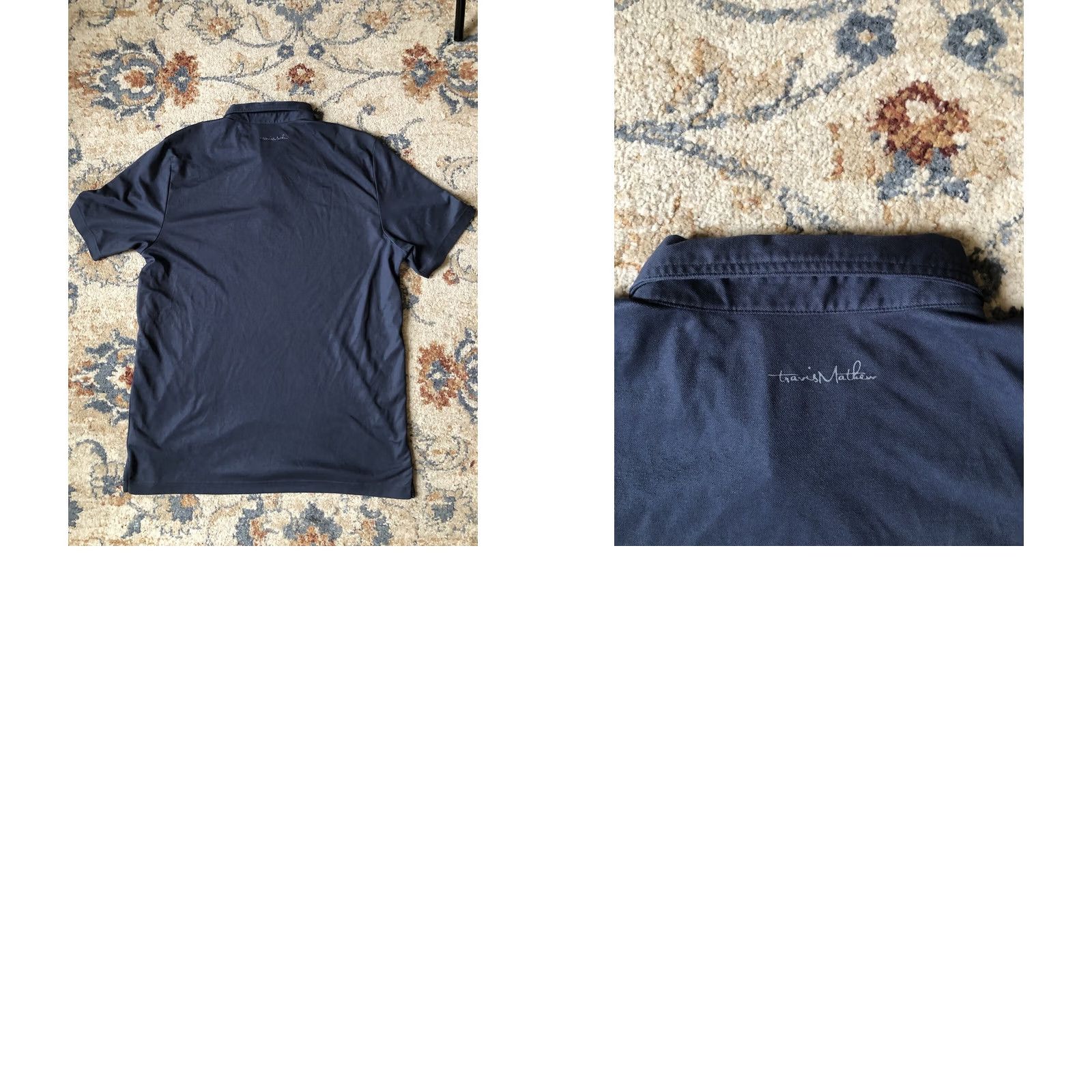 TravisMathew Travis Mathew Polo Shirt Mens Blue Short Sleeve Collared Pullover Regular Fit 2XL Golf Casual Lightweight Size US XXL / EU 58 / 5 - 8 Thumbnail