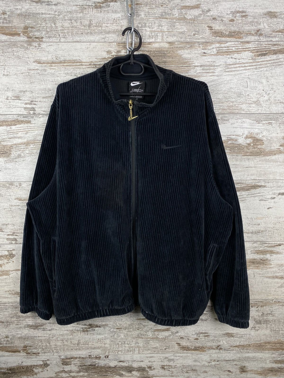 Nike Nike Oversized Corduroy Zip Velvet Hoodie Size US XL / EU 56 / 4 - 1 Thumbnail