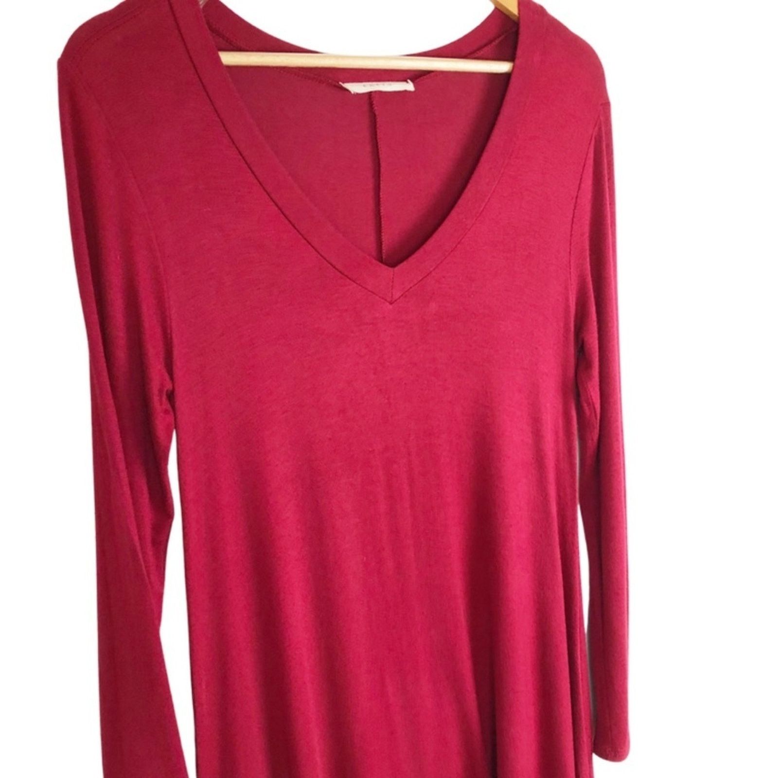 Other Entro Women’s Long Sleeve Casual Long V-Neck Shirt Blouse Size S / US 4 / IT 40 - 6 Thumbnail