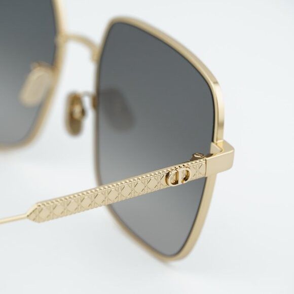 Dior Dior DIORCANNAGE S1U B0A1 Sunglasses Gold Square Frame Size ONE SIZE - 9 Thumbnail