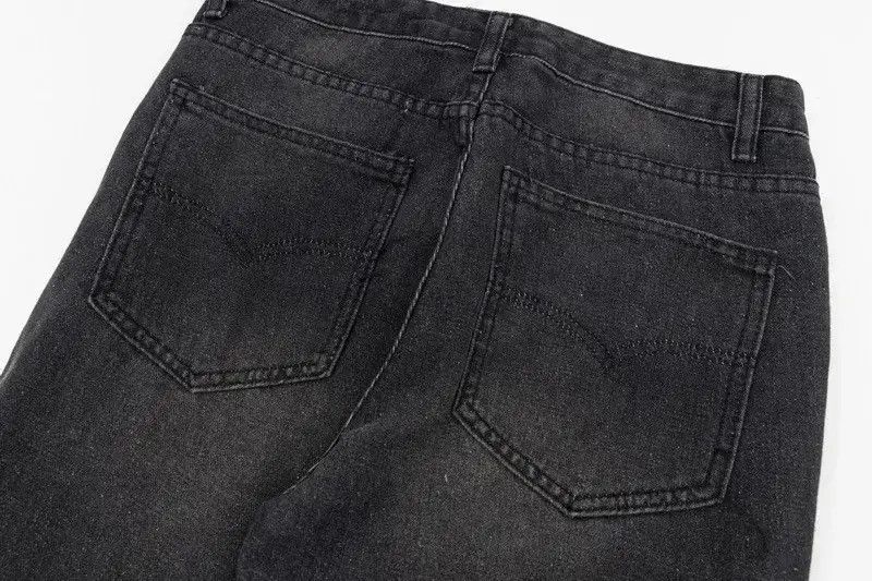 Japanese Brand Baggy Y2k patchwork side rivets flared jeans trousers Size US 32 / EU 48 - 5 Thumbnail