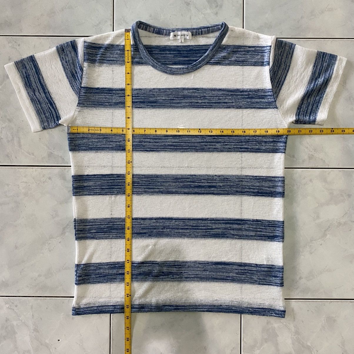 Takeo Kikuchi Takeo Kikuchi The Shop TK Blue White Stripe Knit Casual Tee Size US L / EU 52-54 / 3 - 16 Thumbnail