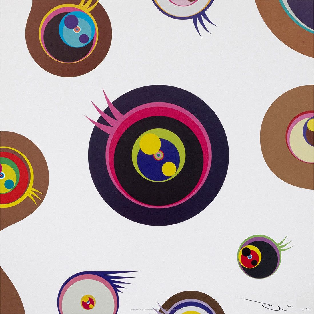 Japanese Brand Takashi Murakami Jellyfish Eyes White 1 Size ONE SIZE - 7 Thumbnail
