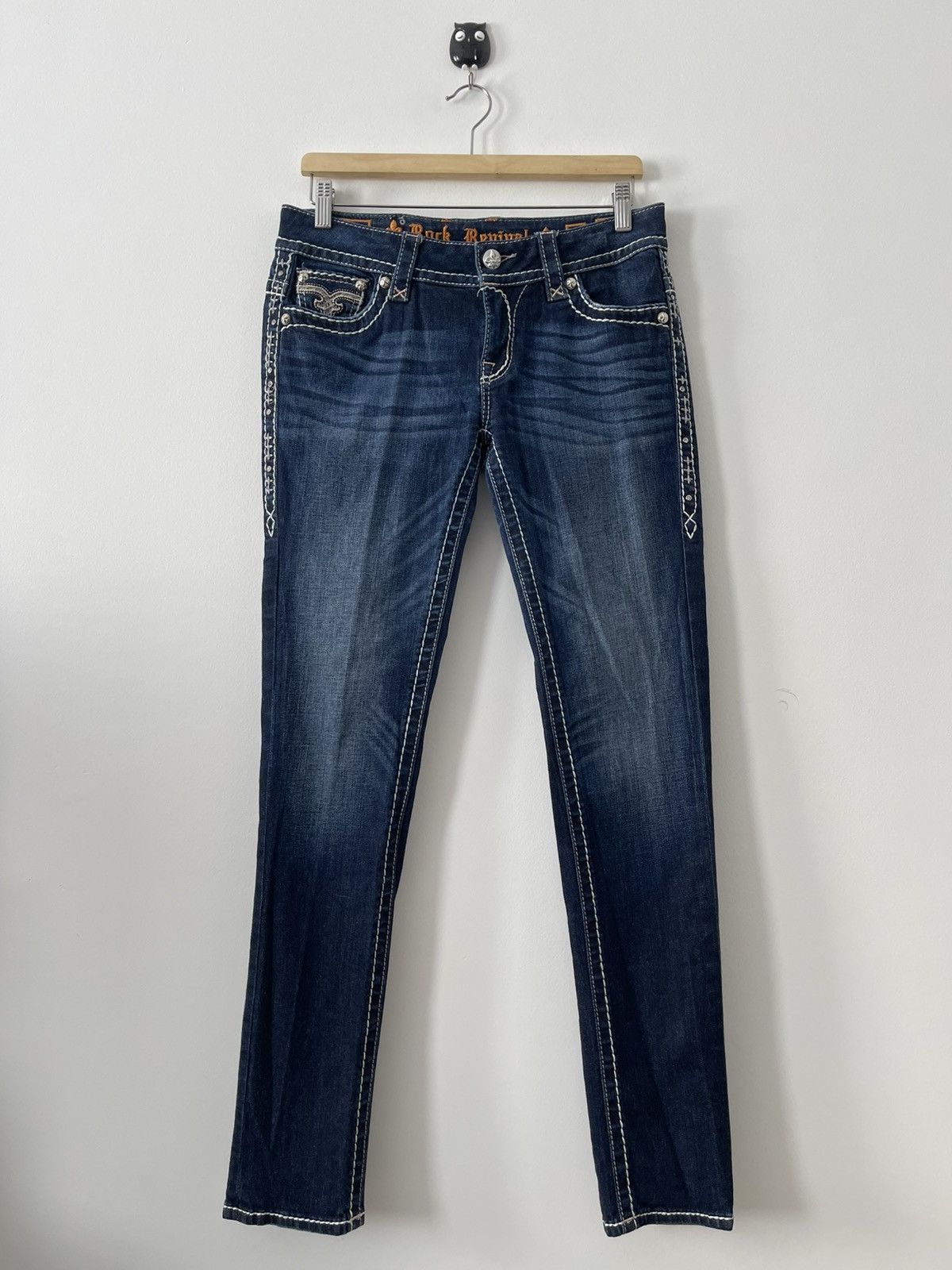 Rock Revival Rare ROCK REVIVAL Skinny Embellished Flap Pockets Size US 29 - 4 Thumbnail