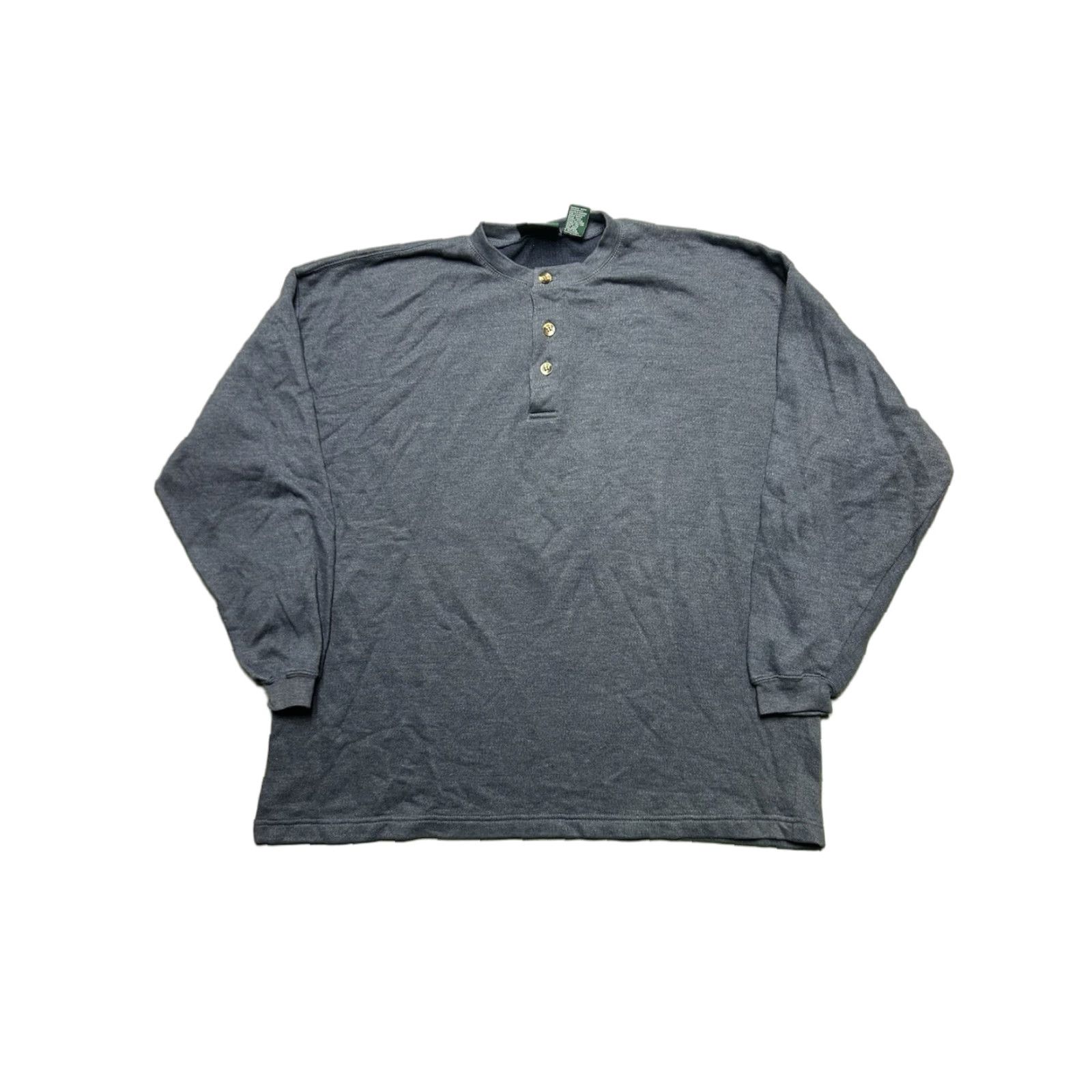 Vintage VINTAGE Brut Henley Shirt Sweater Long Sleeve Blue Men XL Size US XL / EU 56 / 4 - 1 Thumbnail