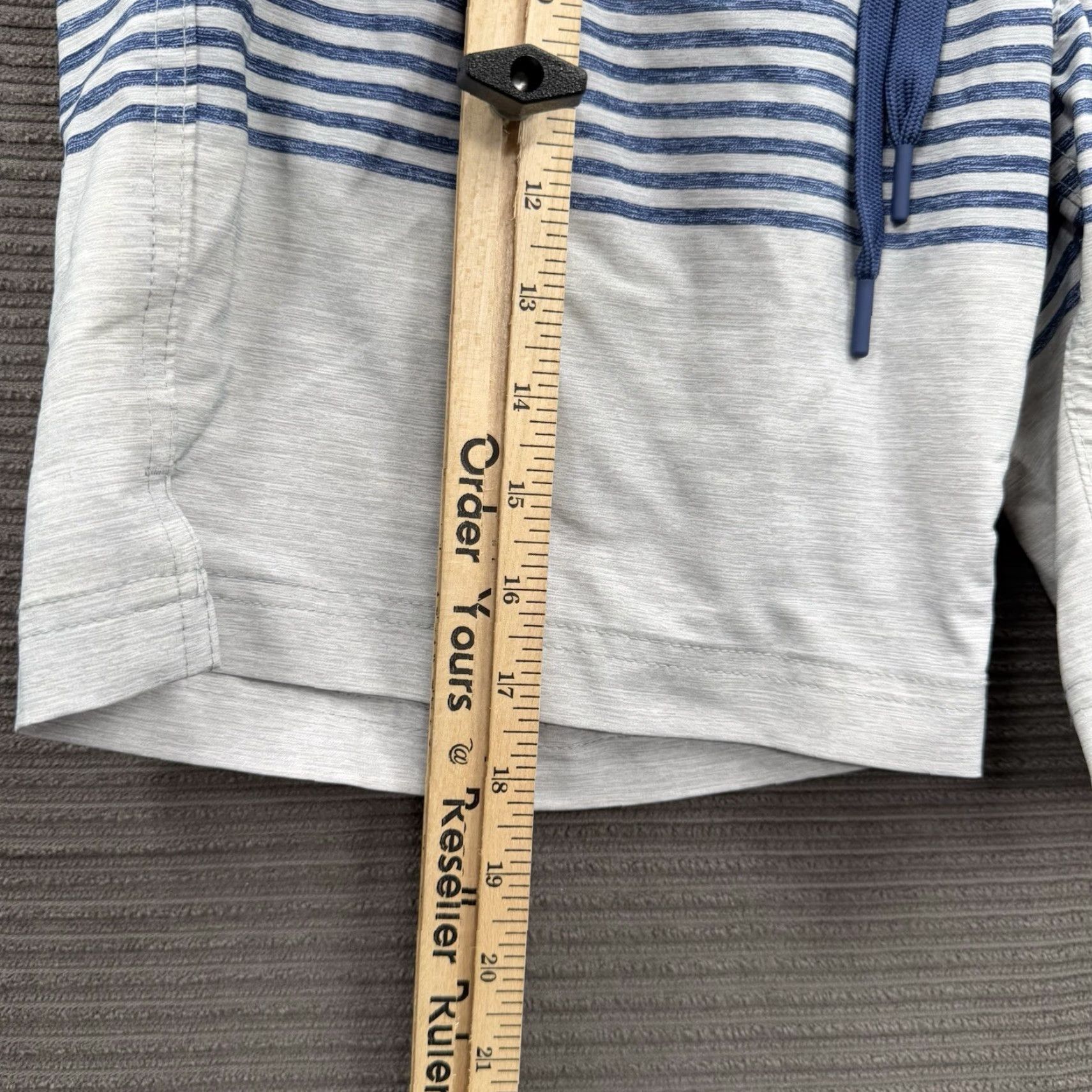 Hurley Hurley Swim Short Men M Polyester Drawstring Beach Weekend Vacation Multicolor Striped 7in Inseam 17in Outerseam Bottom Size US 31 - 6 Thumbnail