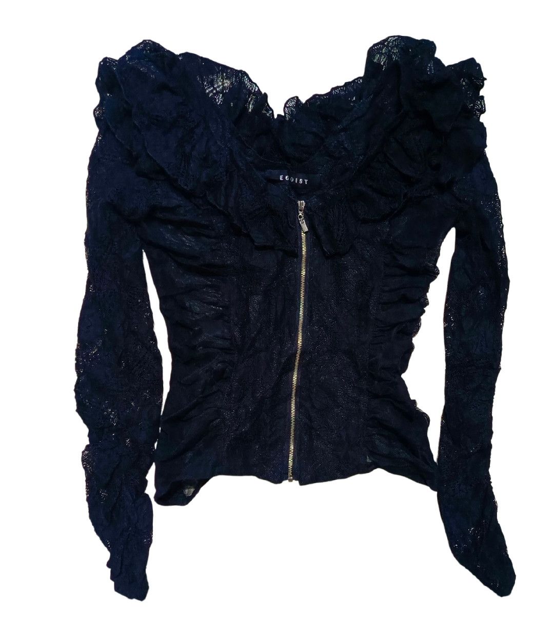 Vintage Layered Lace Mesh Gothic Blouse