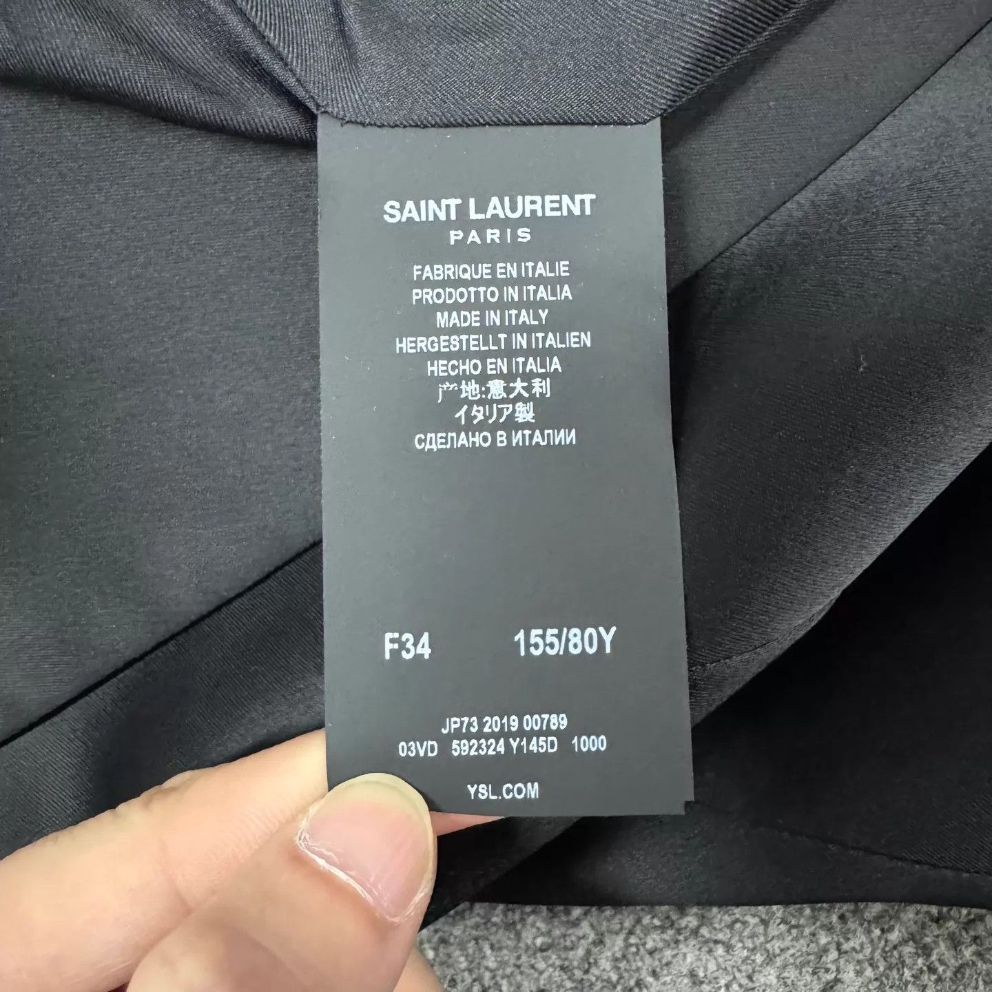 Saint Laurent Paris Saint Laurent SLP Black Satin Cuff Sequins Blazer Size XS / US 0-2 / IT 36-38 - 6 Thumbnail