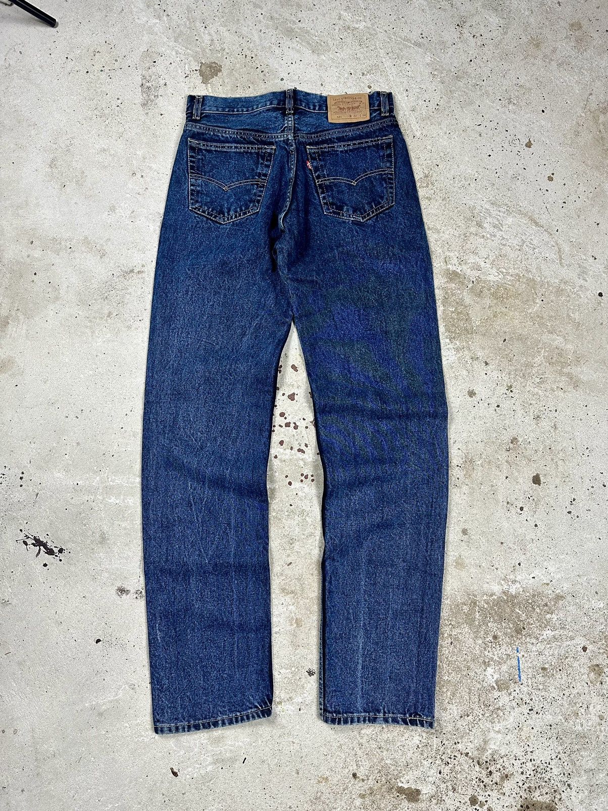 Levi's × Vintage Vintage 90s Levi’s 501 Washed Navy Denim Pants Jeans Size US 30 / EU 46 - 1 Thumbnail