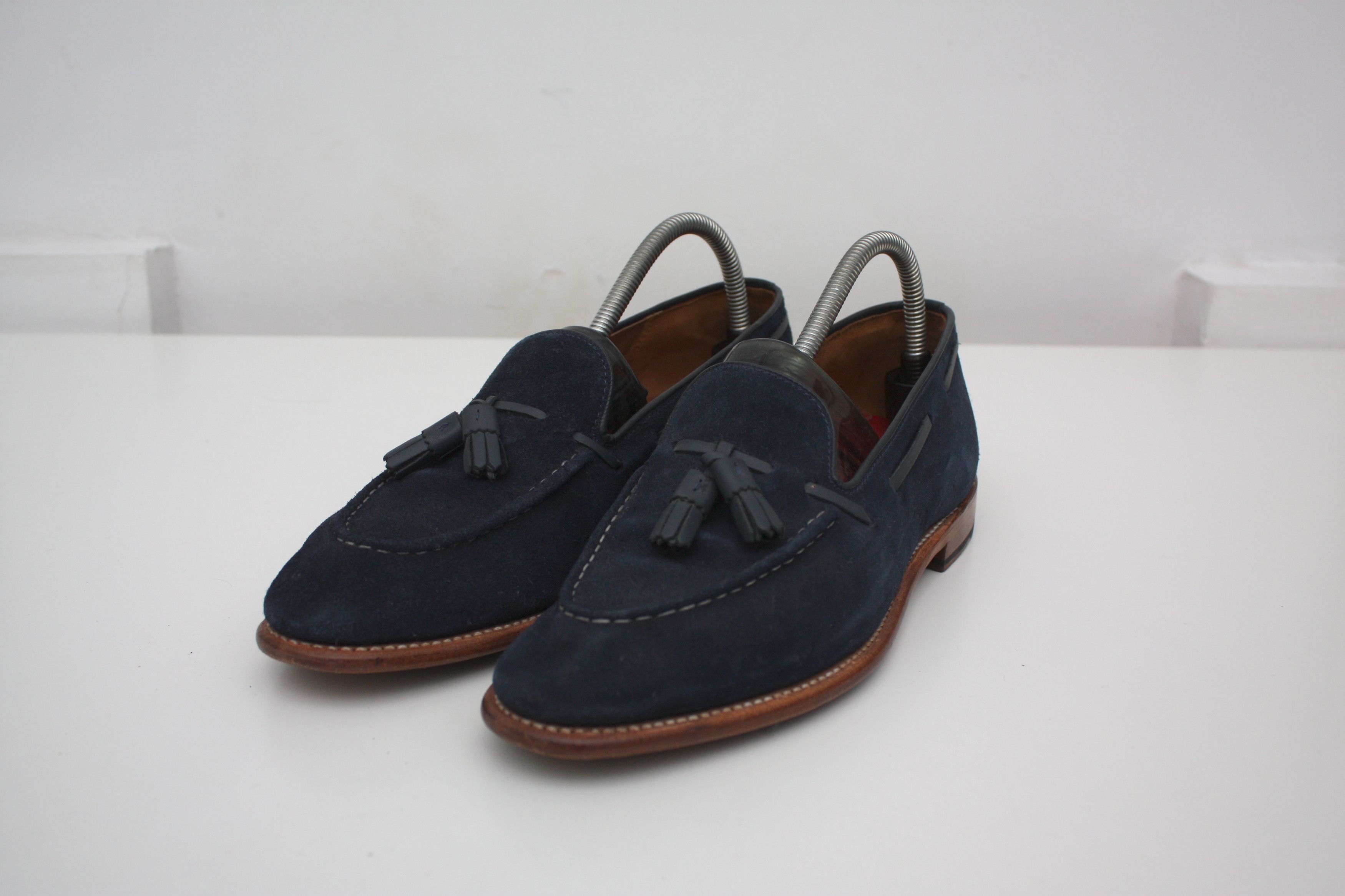 Grenson Grenson Navy Suede Leather Loafers 8 Size US 8 / EU 41 - 2 Thumbnail