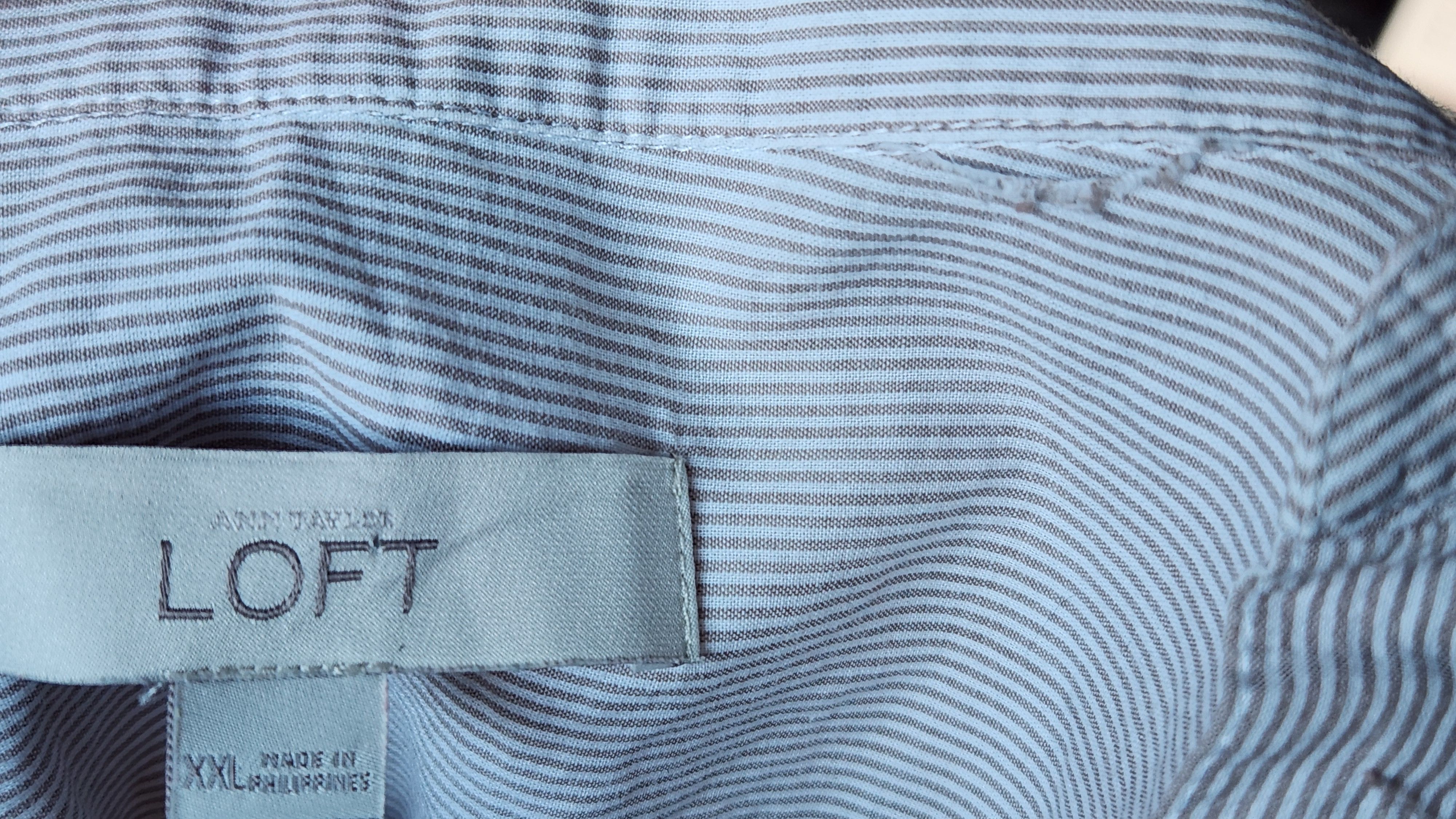 Other LOFT Brown and White Striped Button-Down Shirt - XXL Size XXL / US 16-18 / IT 52-54 - 9 Thumbnail