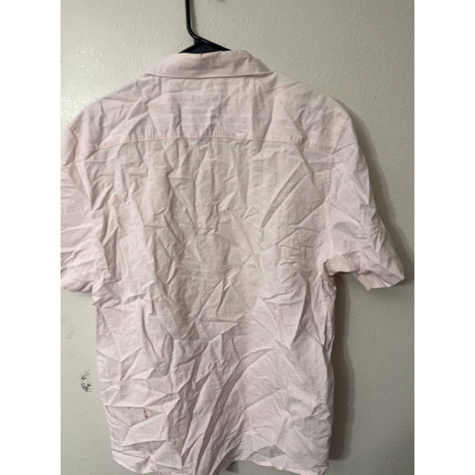 Calvin Klein Calvin Klein The Stretch Shirt Short Sleeve Button-Up Cotton Pink L Men Size L / US 10 / IT 46 - 2 Thumbnail
