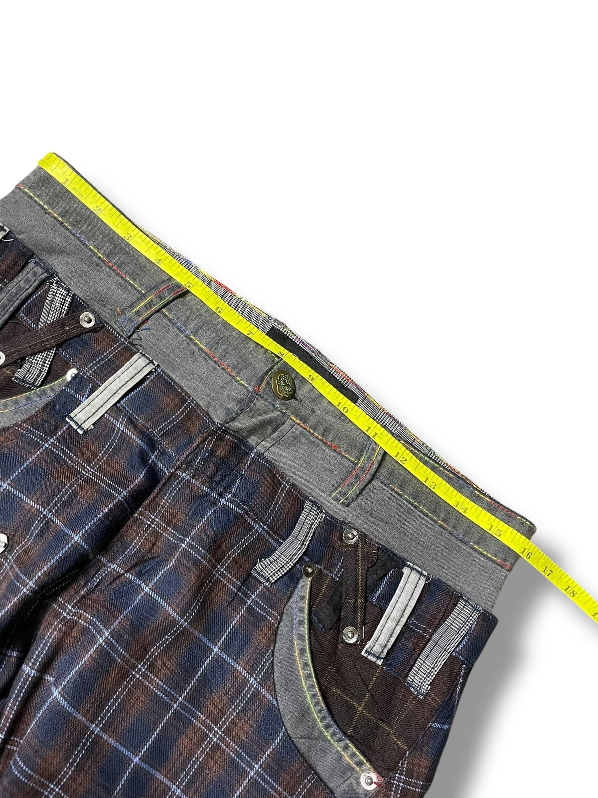 If Six Was Nine Breath Mint Double Waisted Tartan Pants (92) Size US 32 / EU 48 - 6 Thumbnail