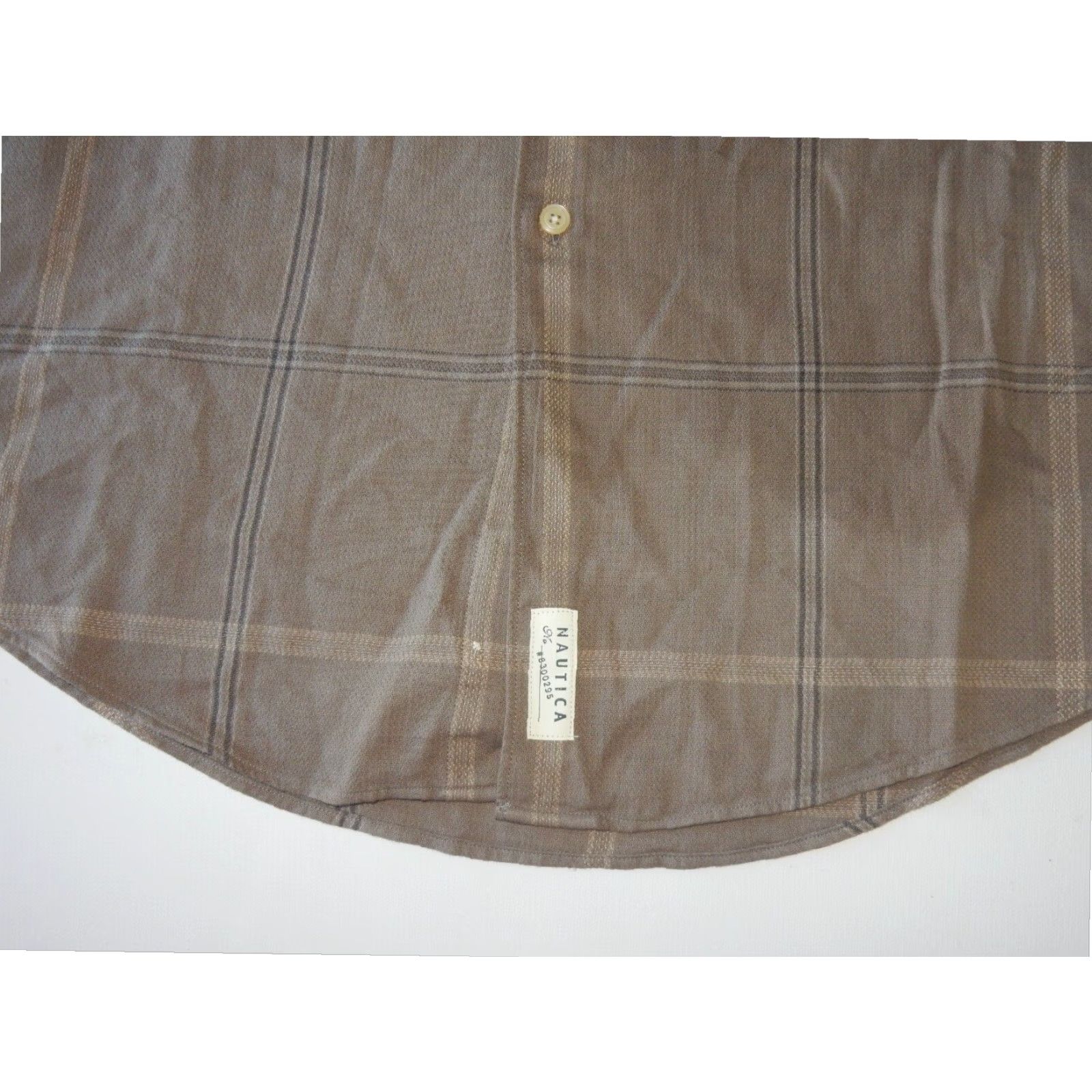 Nautica VINTAGE Nautica Men's Short Sleeve Plaid Button-Up Shirt Brown Large Cotton Size US L / EU 52-54 / 3 - 2 Thumbnail