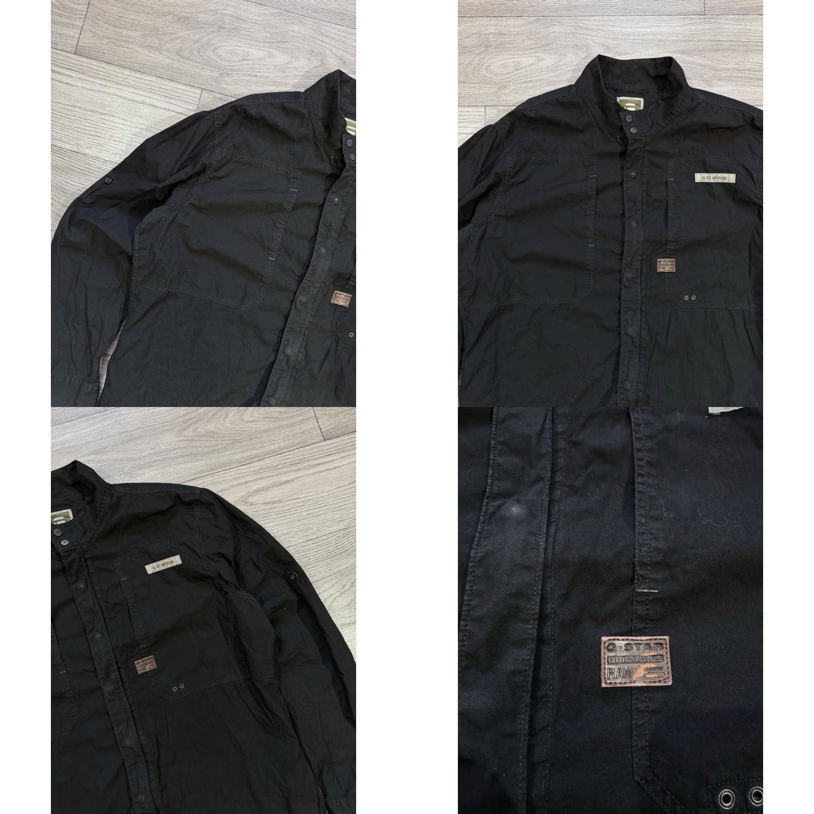 G-Star G-Star RAW Zip Front Snap Button Overshirt Shirt Black XXL Men’s Long Sleeve Regular Size Slim/Regular Fit (If needed, adjust to include Mens) Size US XXL / EU 58 / 5 - 9 Thumbnail