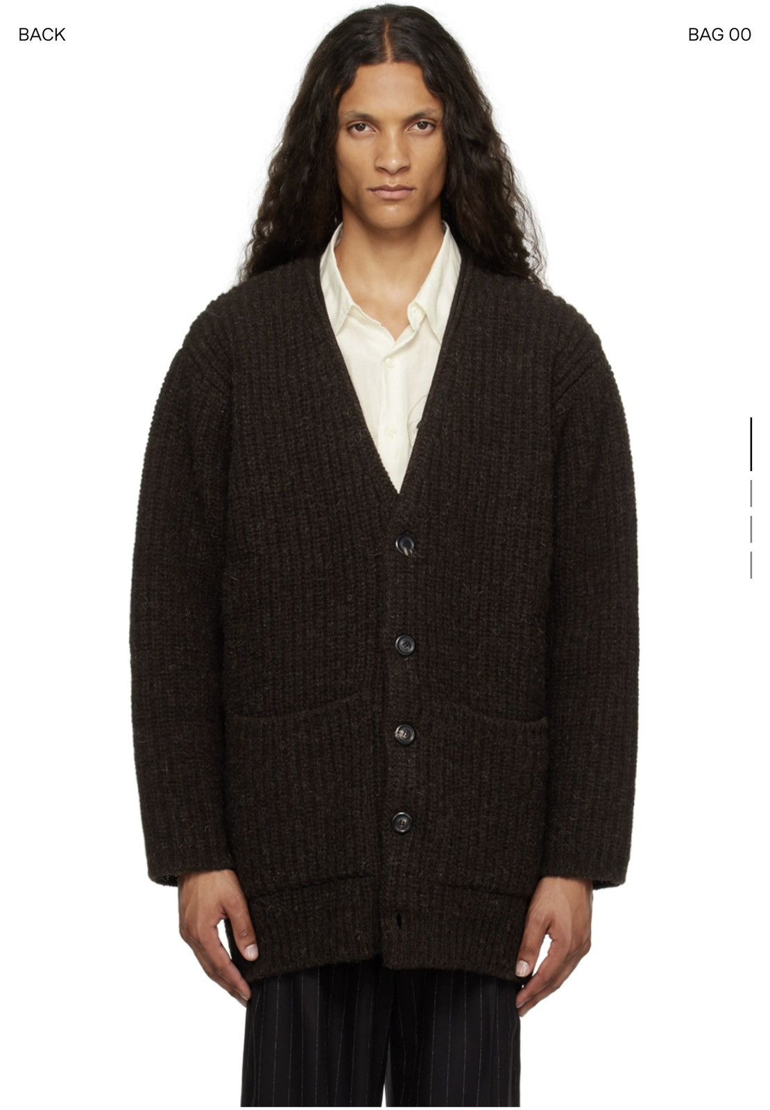 image of Our Legacy Colossal Cardigan in Brown, Men's (Size XL)