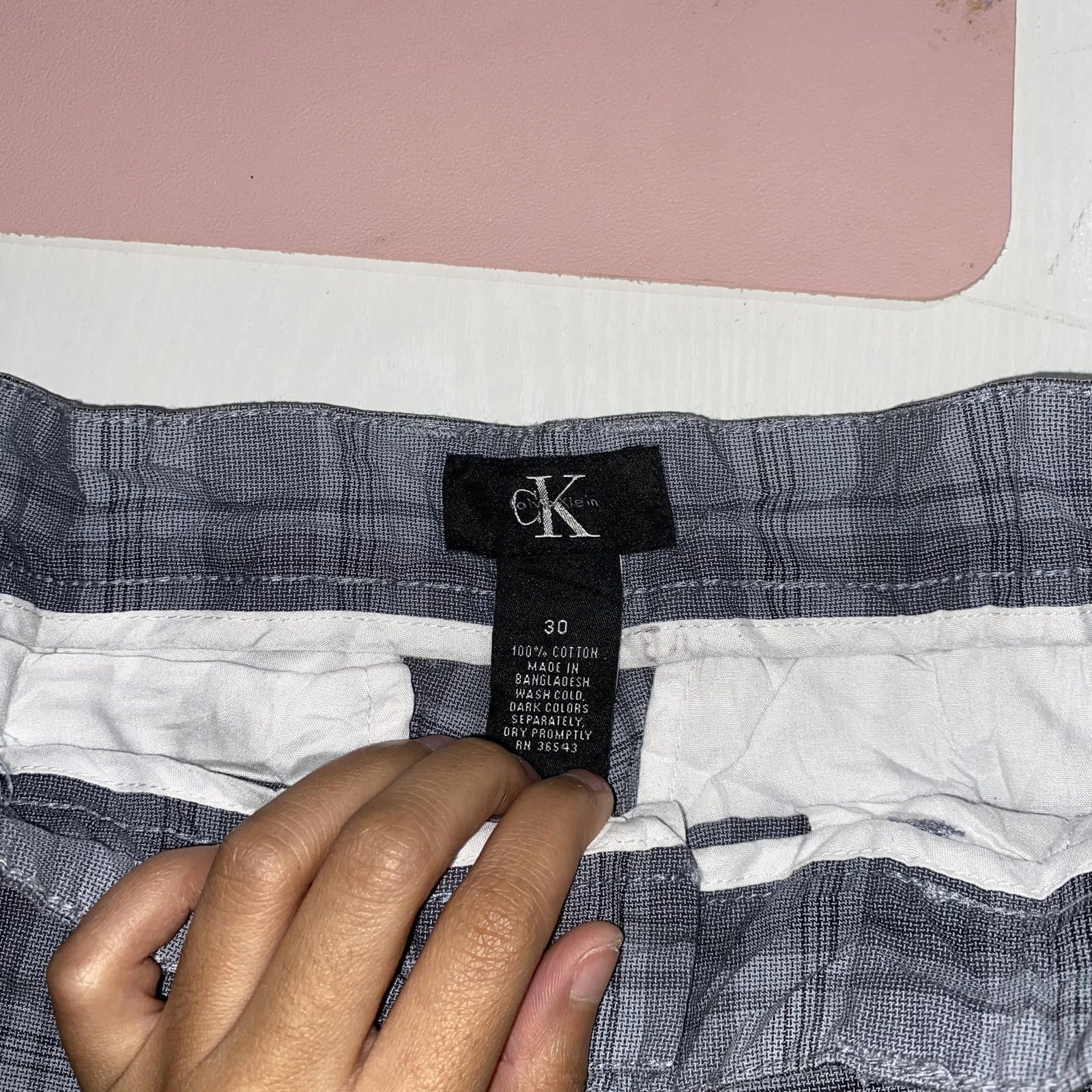 Calvin Klein Calvin Klein 30 Men Vintage 90s Plaid Cargo Shorts Gray Casu Size US 30 / EU 46 - 3 Thumbnail