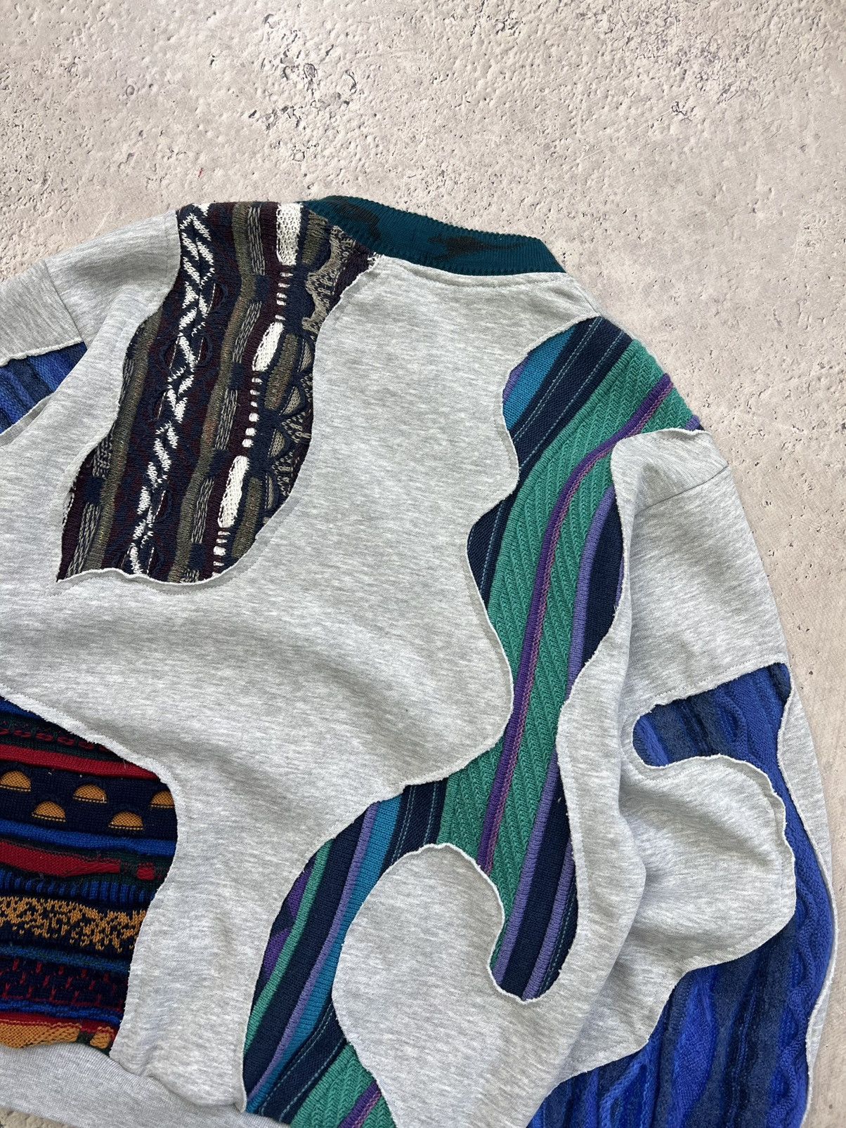 Coogi × Nike Vintage Sashiko Coogi Custom Nike BIG Swoosh Hoodie Size US S / EU 44-46 / 1 - 10 Thumbnail