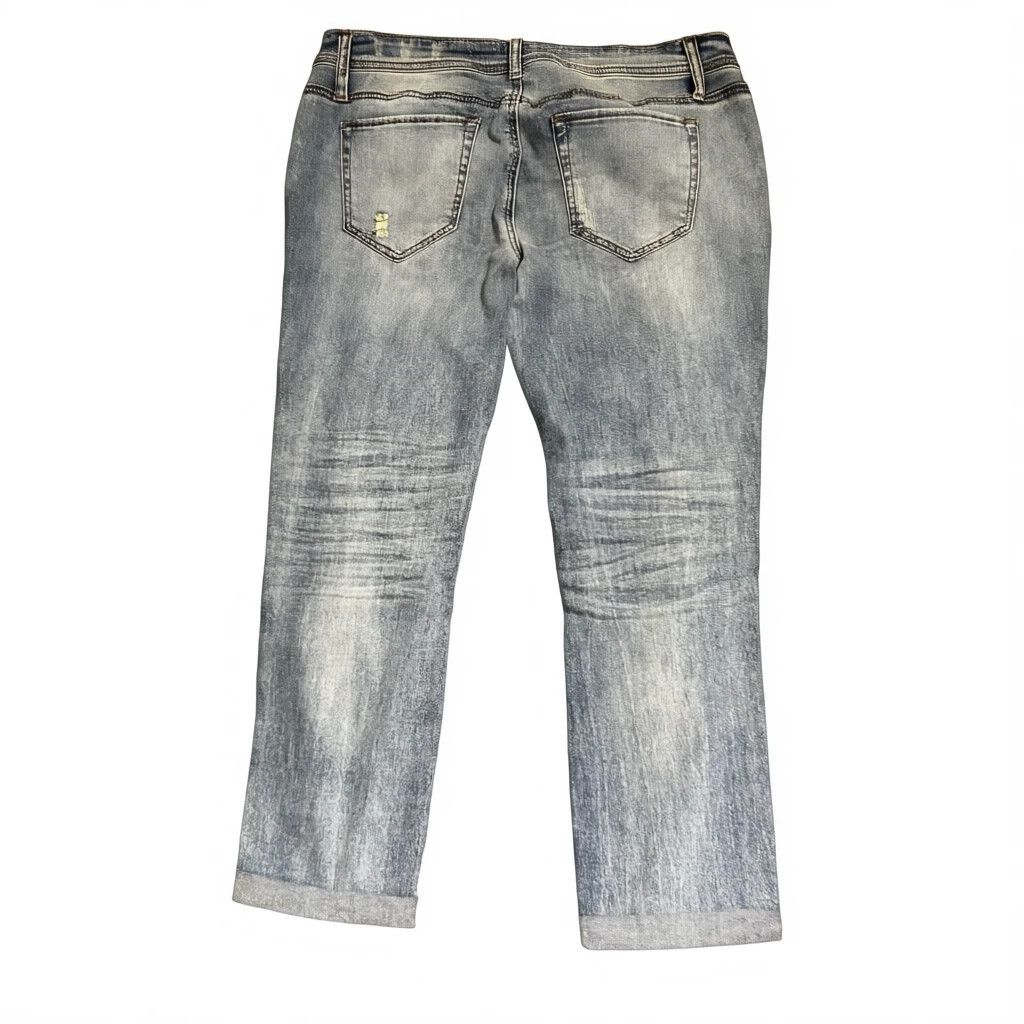 Other y2k embroidered distressed butterfly jeans rare 2000s vibe Size 32" / US 10 / IT 46 - 3 Thumbnail