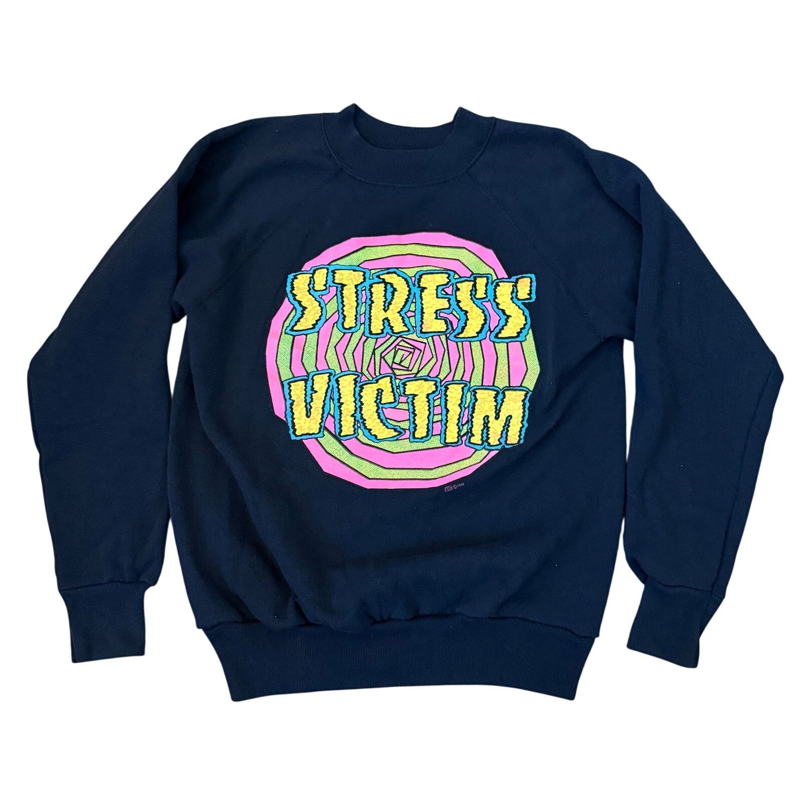 Vintage 1990 Pannill Stress Victim Sweatshirt Graphic Fantasy Art Size US S / EU 44-46 / 1 - 1 Thumbnail