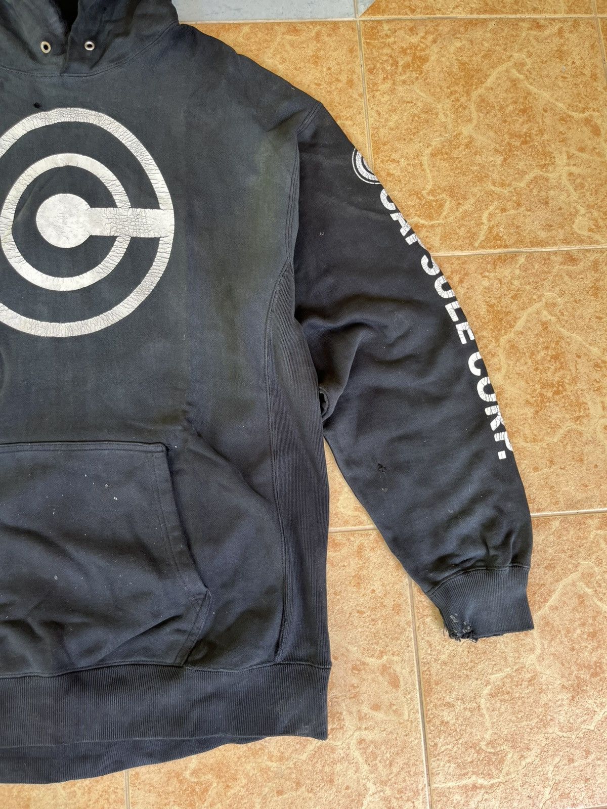 If Six Was Nine 💥TRASHED Vintage 2000s DRAGON BALL Capsule Corps Distressed Size US L / EU 52-54 / 3 - 6 Thumbnail