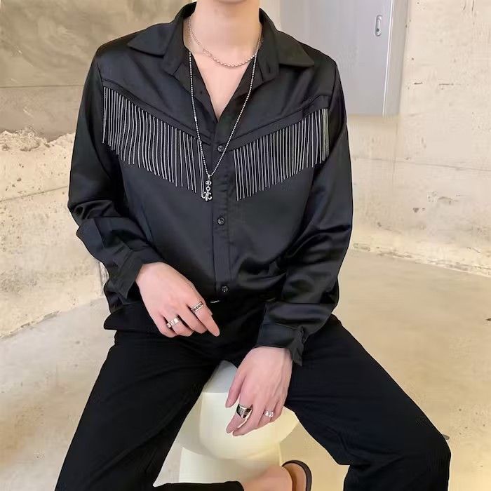 Japanese Brand Western Style Fringe Long Sleeve Shirt Size US L / EU 52-54 / 3 - 3 Thumbnail