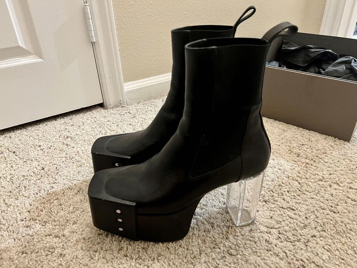 image of Rick Owens Fw21 Kiss Boots in Black, Men's (Size 8)
