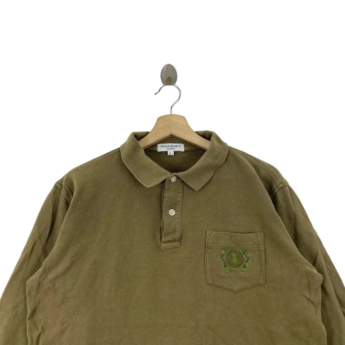 Yves Saint Laurent Vintage YVES SAINT LAURENT PARIS YSL Polo Tee Shirt Pour Size US L / EU 52-54 / 3 - 2 Thumbnail