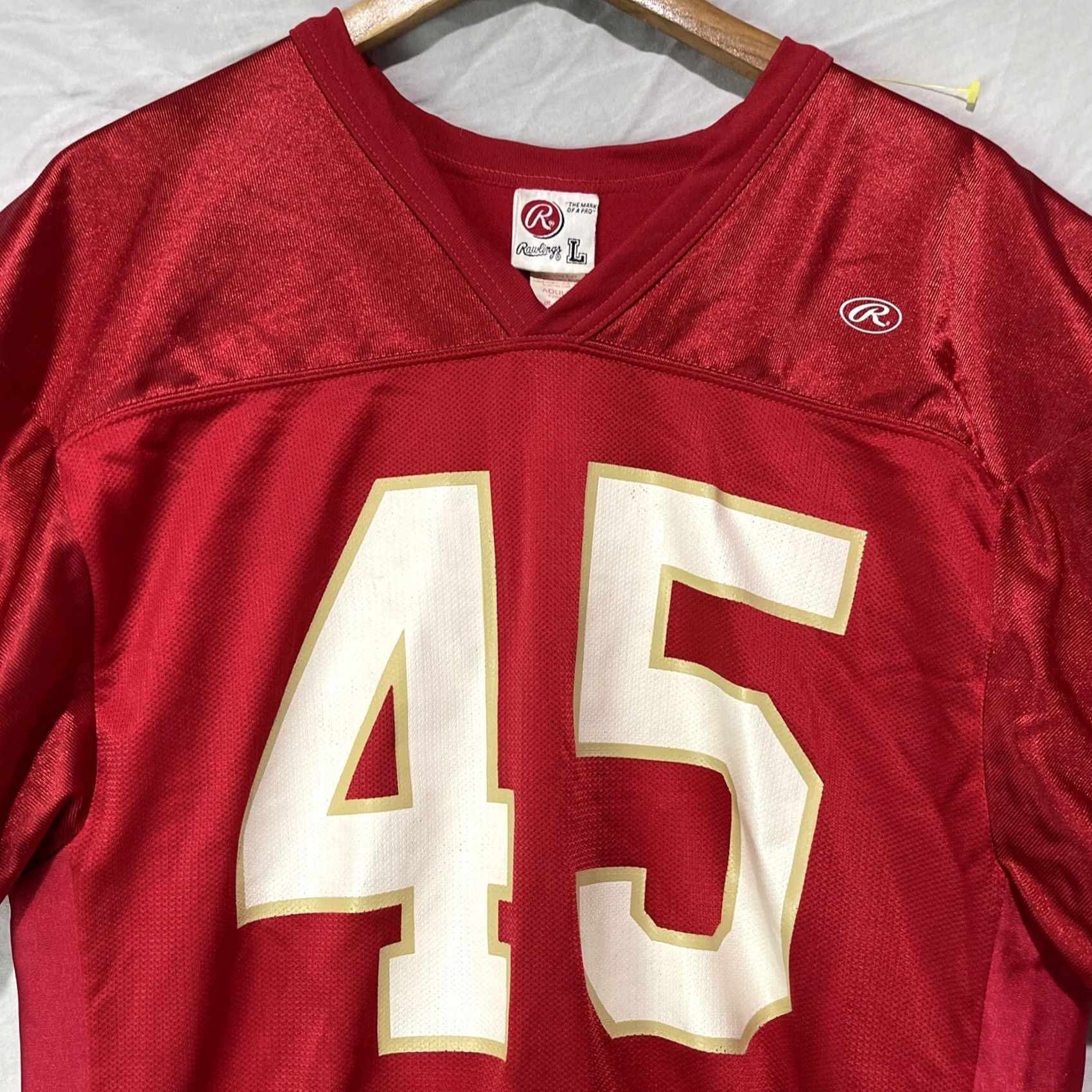 Vintage VINTAGE Rawlings Football Jersey Mens Large Red Jersey Football USA Size US L / EU 52-54 / 3 - 3 Thumbnail