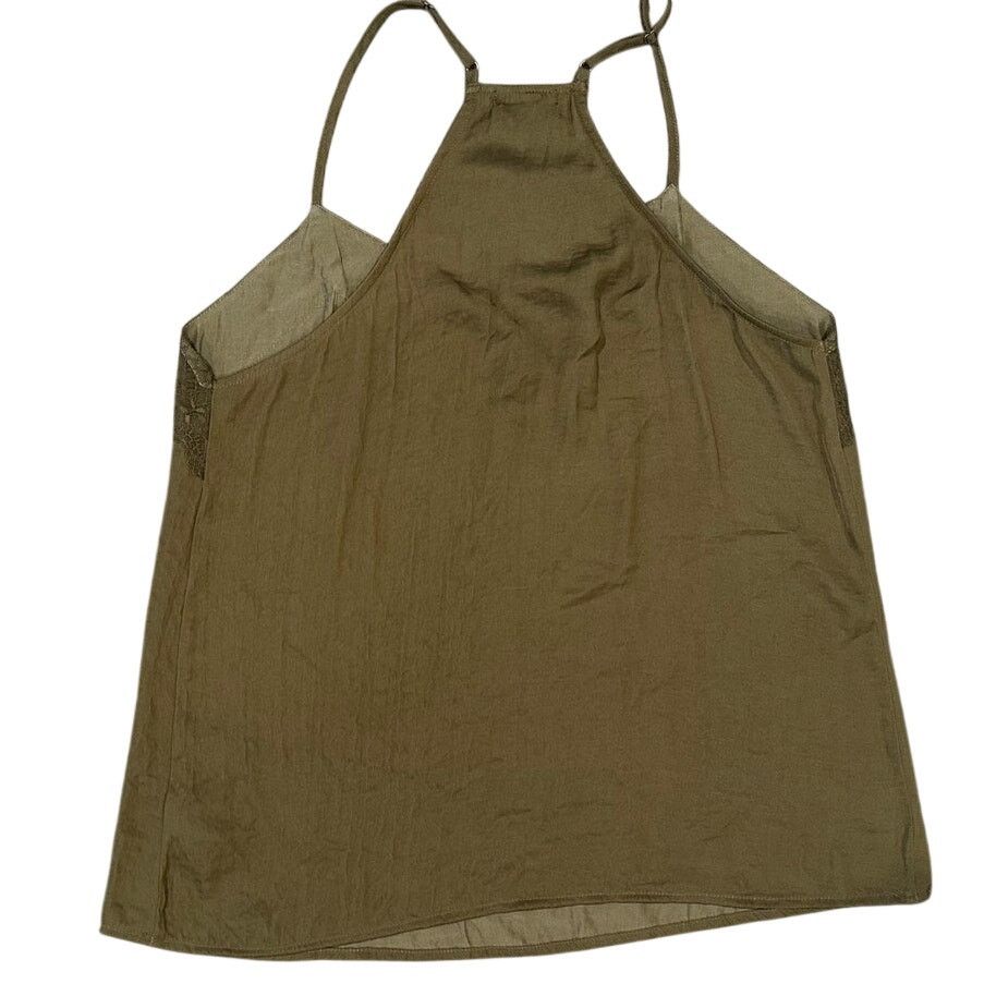 Other Halogen Women's Olive Green Lace Trim Halter Camisole M NWT Size M / US 6-8 / IT 42-44 - 4 Thumbnail