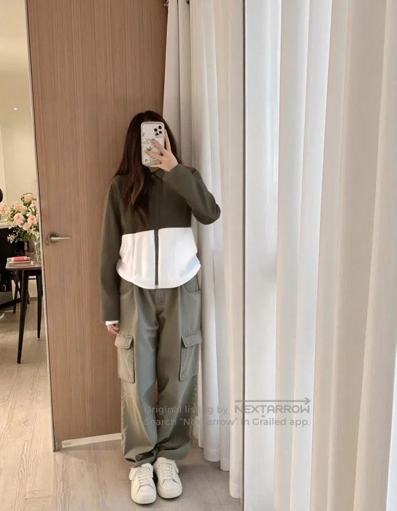 Loewe Loewe Army Green Cropped Shirt xs. Size US XS / EU 42 / 0 - 4 Thumbnail