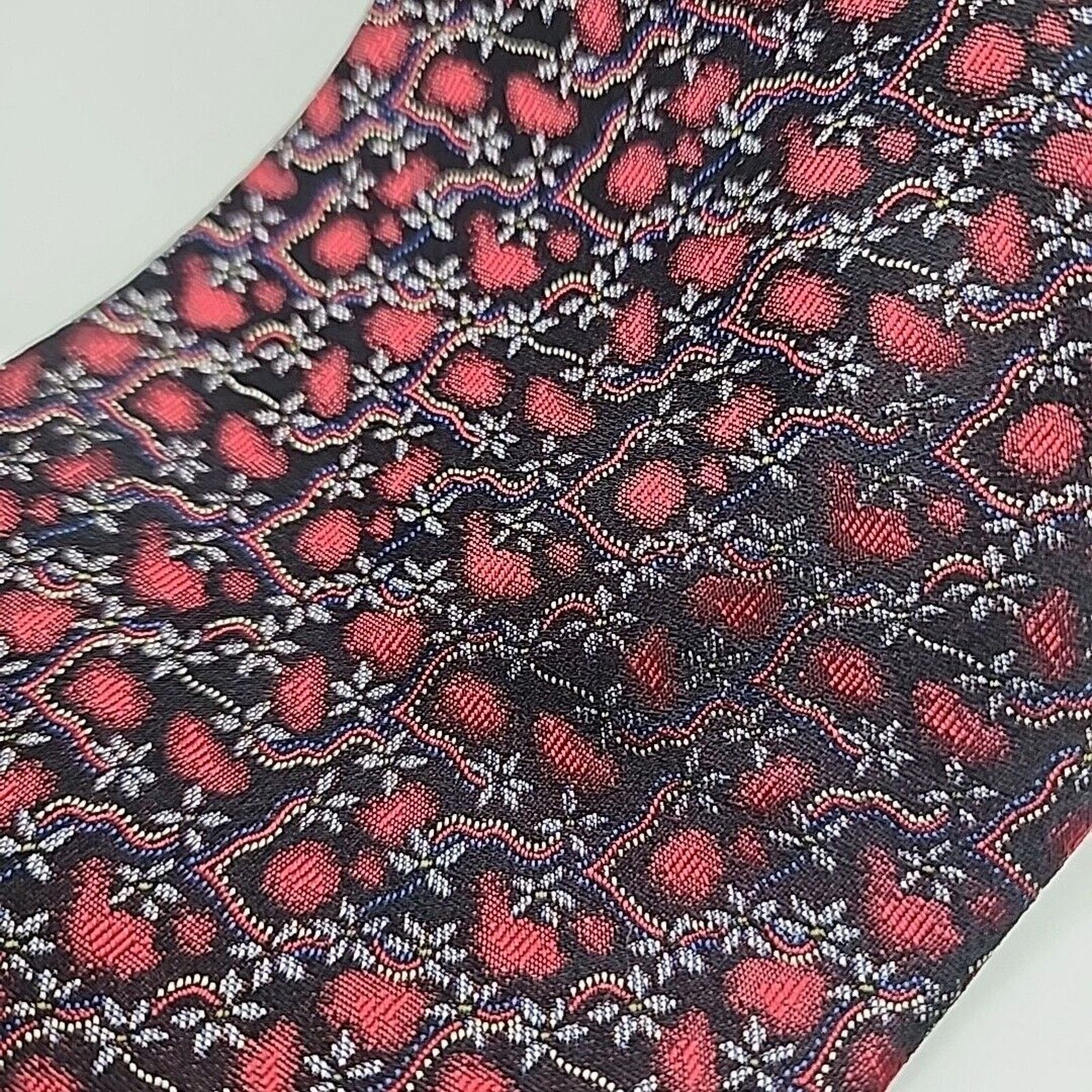 Other Ferrell Reed Silk Jacquard Necktie - Red Floral - Like New Size ONE SIZE - 4 Thumbnail