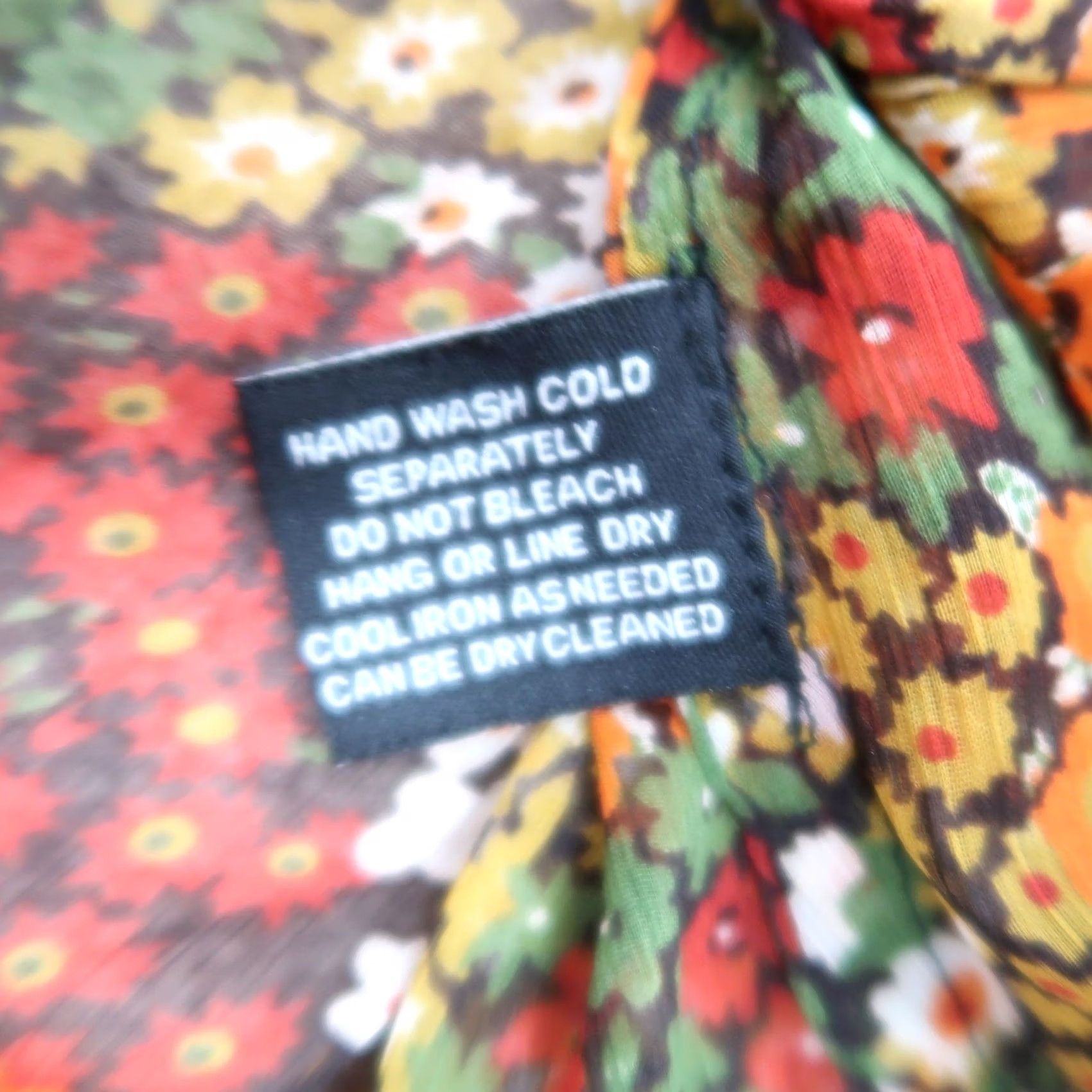 Vintage Walter Baker floral sheer blouse top orange green red M Womens Size M / US 6-8 / IT 42-44 - 7 Thumbnail