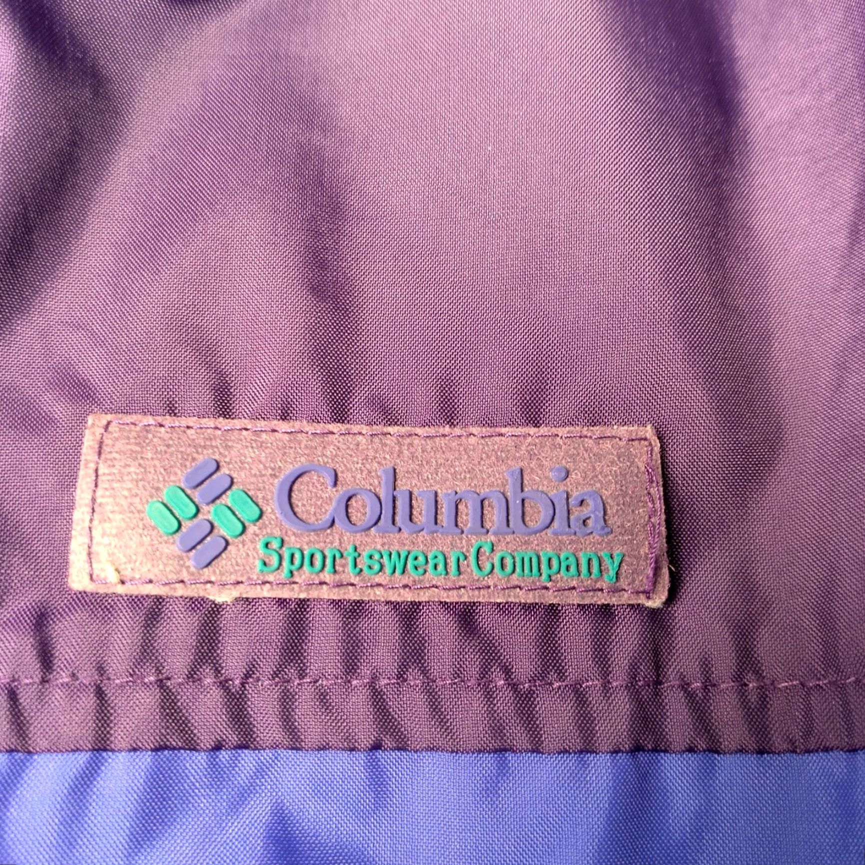 Vintage VINTAGE Columbia Windbreaker Jacket Women XL Blue Purple Hooded Outdoors Nylon READ Size XL / US 12-14 / IT 48-50 - 6 Thumbnail