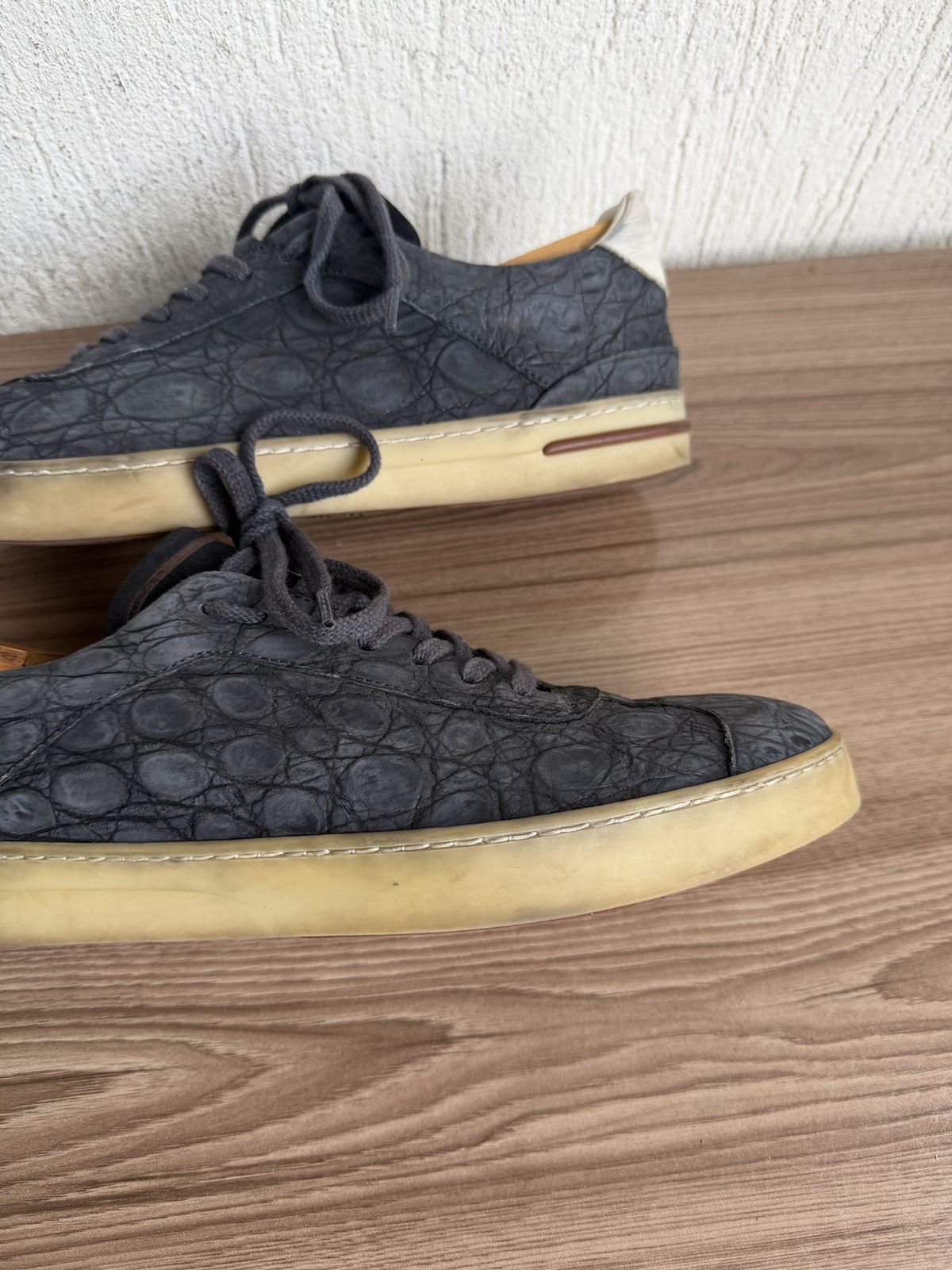 Loro Piana Crocodile embossed 70's walk sneaker Size US 9 / EU 42 - 20 Thumbnail