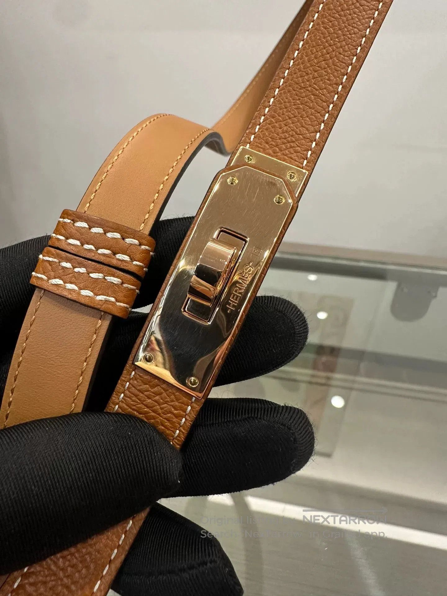 Hermes Hermes Kelly 1.8cm Epsom Leather Belt. Size ONE SIZE - 6 Thumbnail