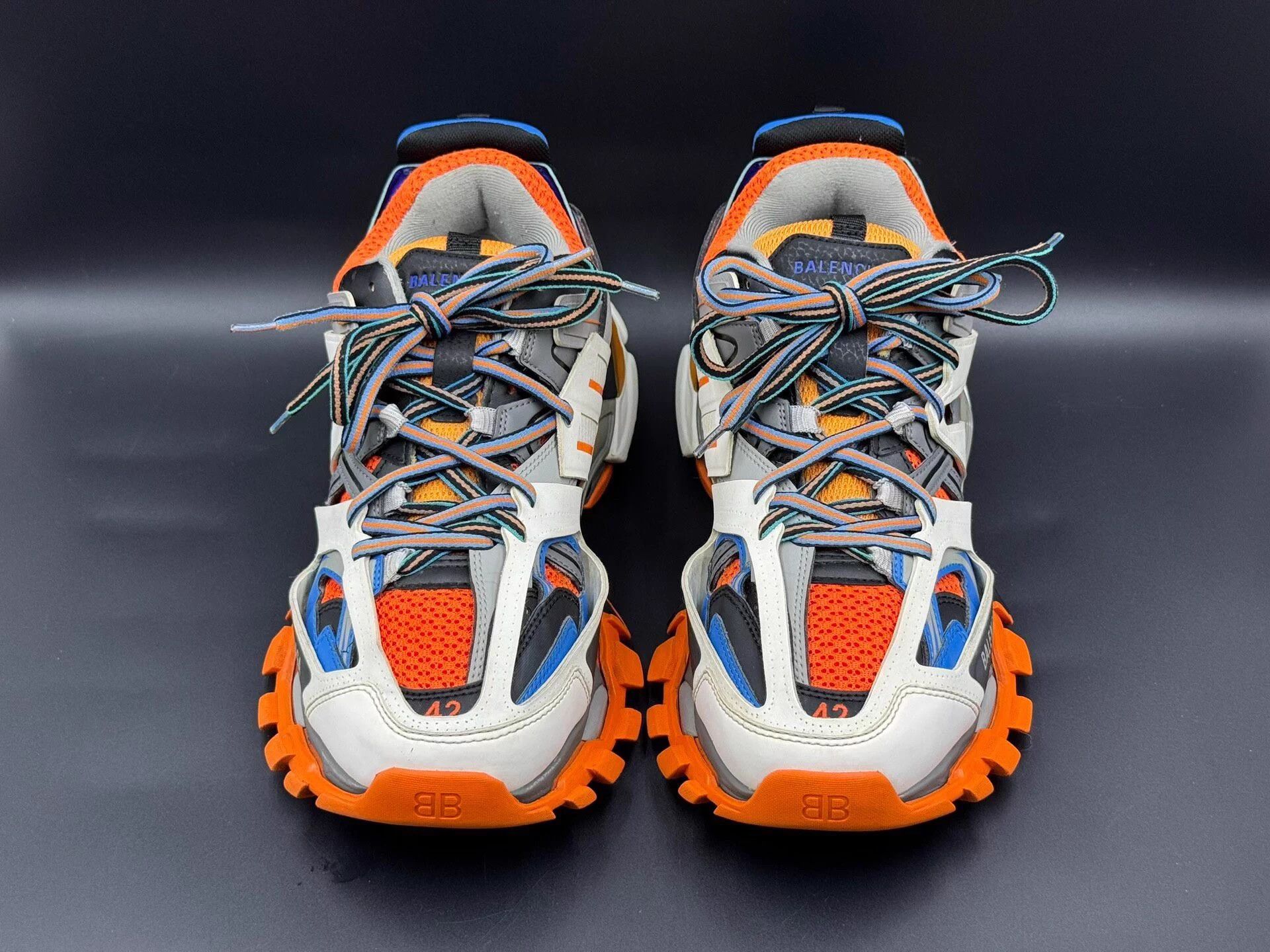 Balenciaga Balenciaga Track 1.0 Men's White Orange Low Top Trainer Size US 9 / EU 42 - 2 Thumbnail