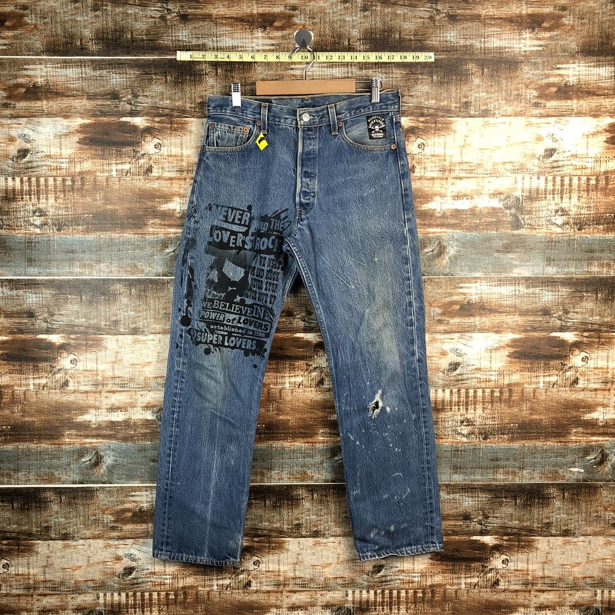 Levi's DL Levis 501 X Wildstyle super Lovers Rock denim #A2620 Size US 31 - 1 Thumbnail