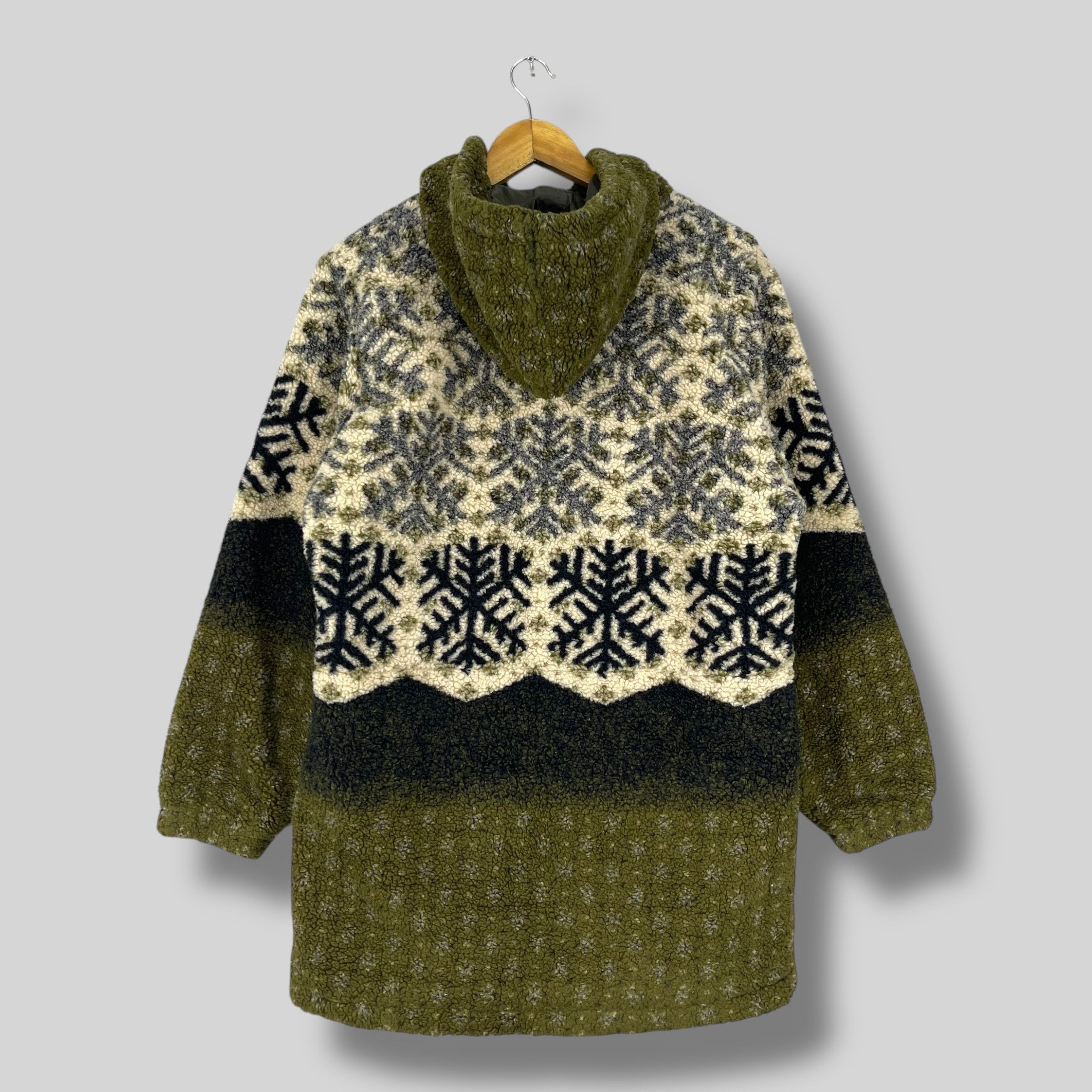 Ellesse Vintage ELLESSE Winter Pattern Print Blanket Long Jacket Size L / US 10 / IT 46 - 10 Thumbnail